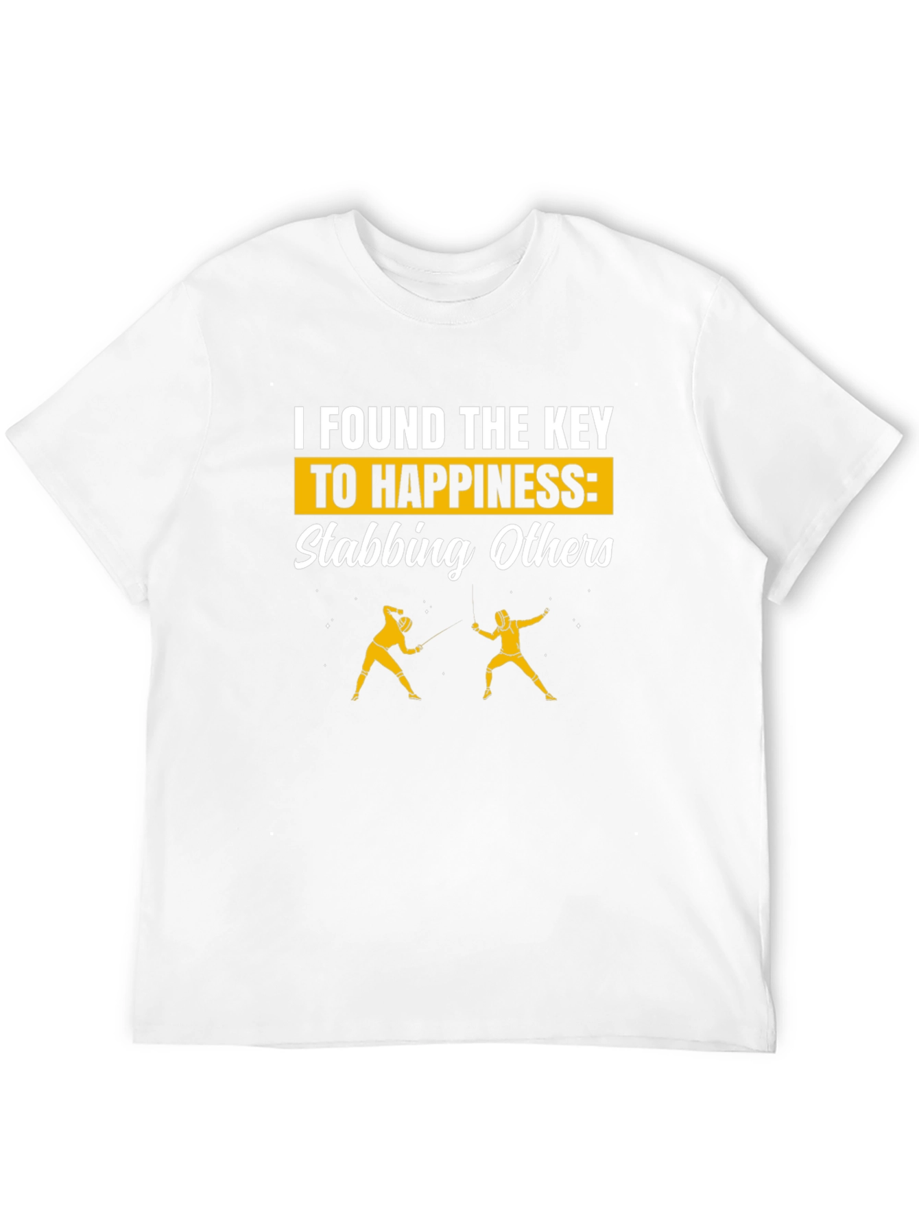 Funny Fencing T-Shirt - Key to Happiness