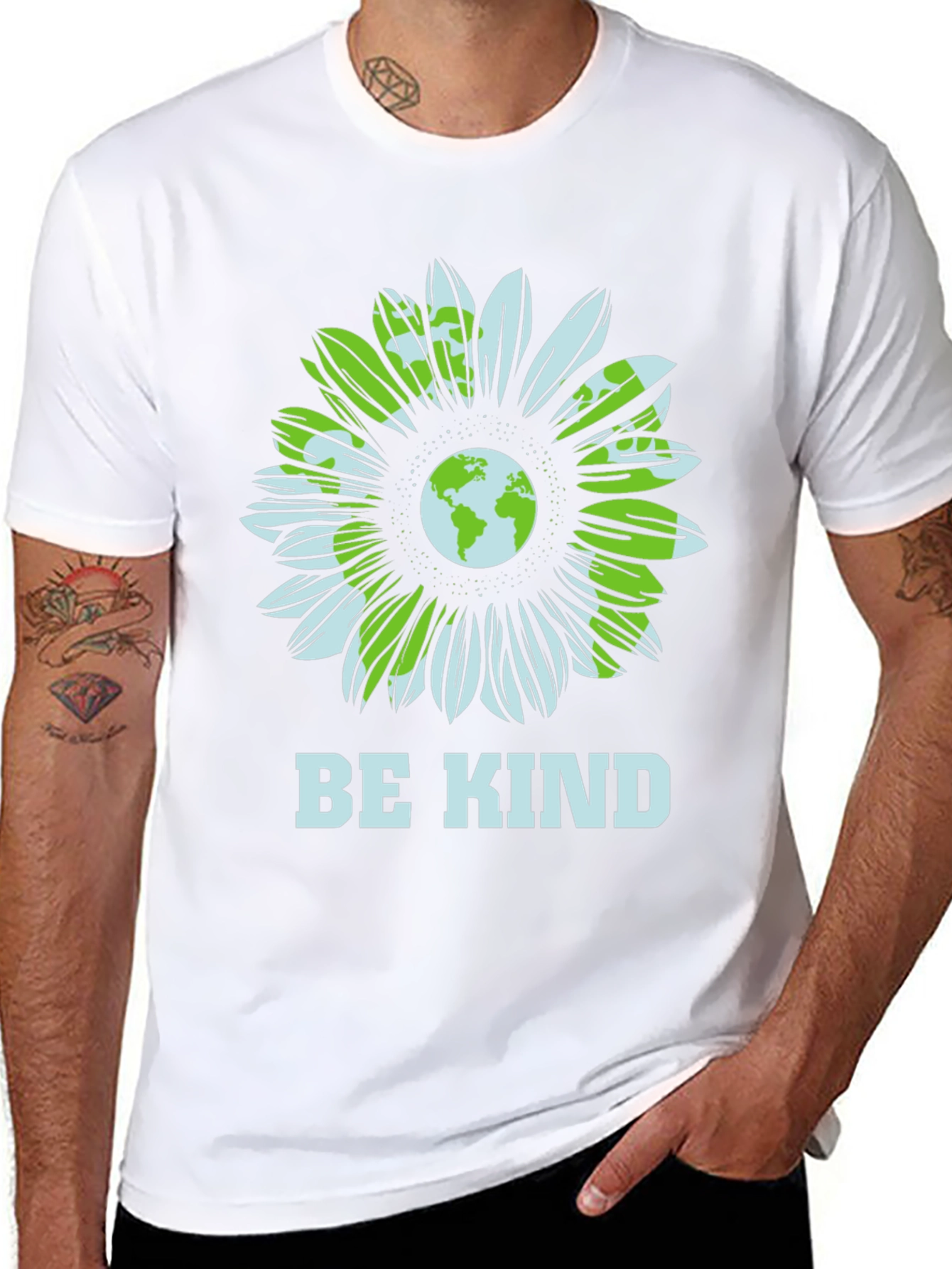 Be Kind Earth Flower Graphic Tee - Unisex