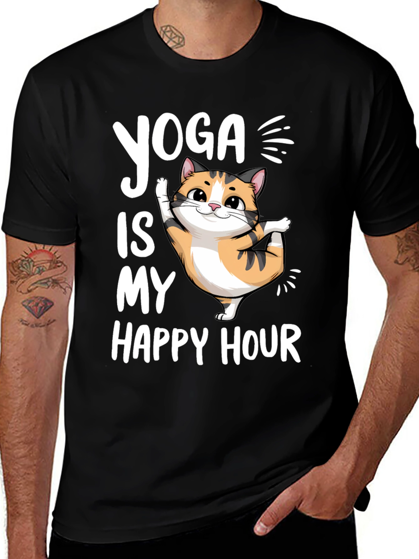 Yoga Cat T-Shirt - Happy Hour Tee