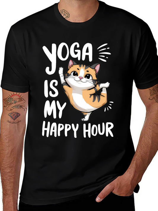 Yoga Cat T-Shirt - Happy Hour Tee