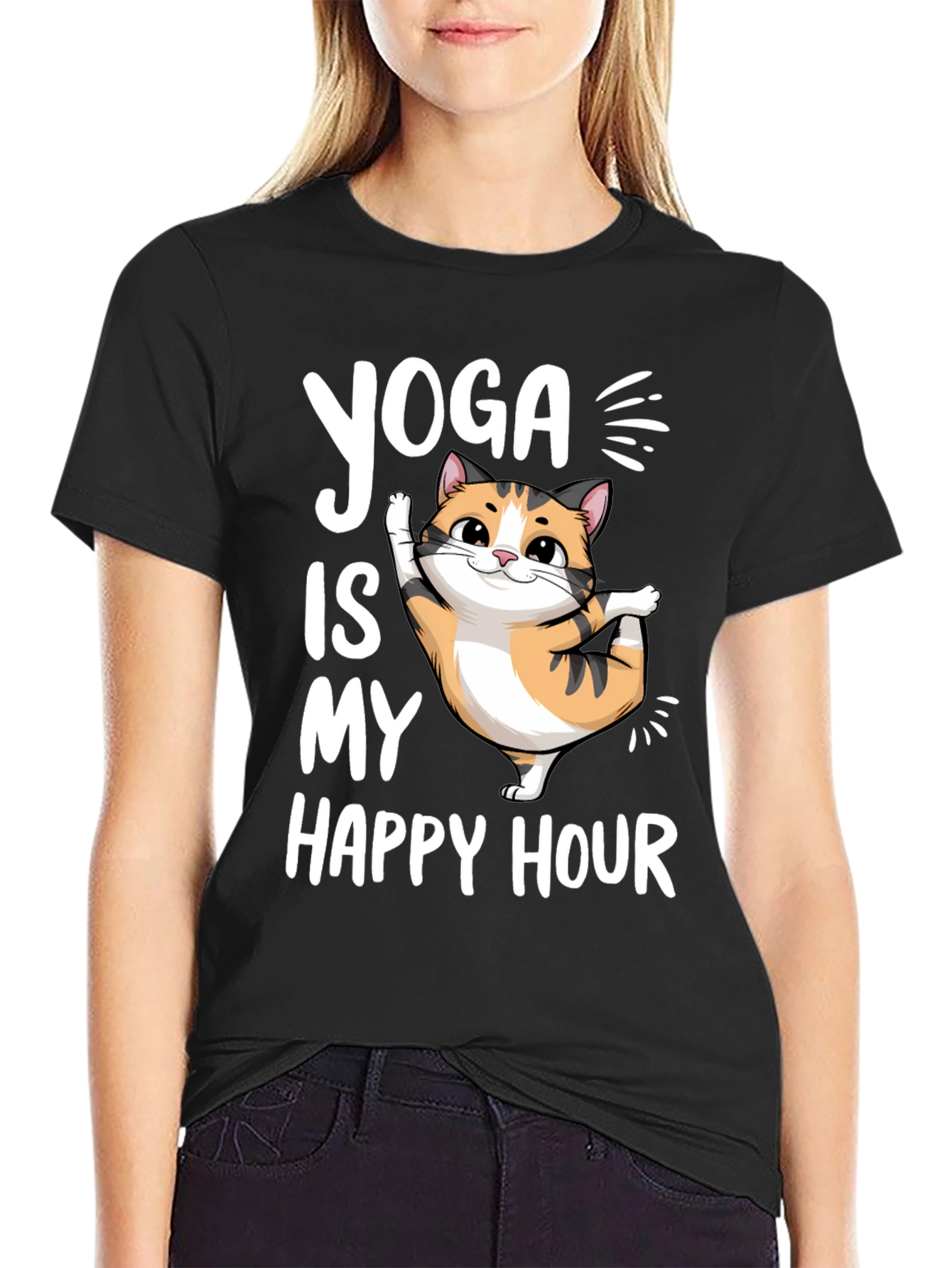 Yoga Cat T-Shirt - Happy Hour Tee