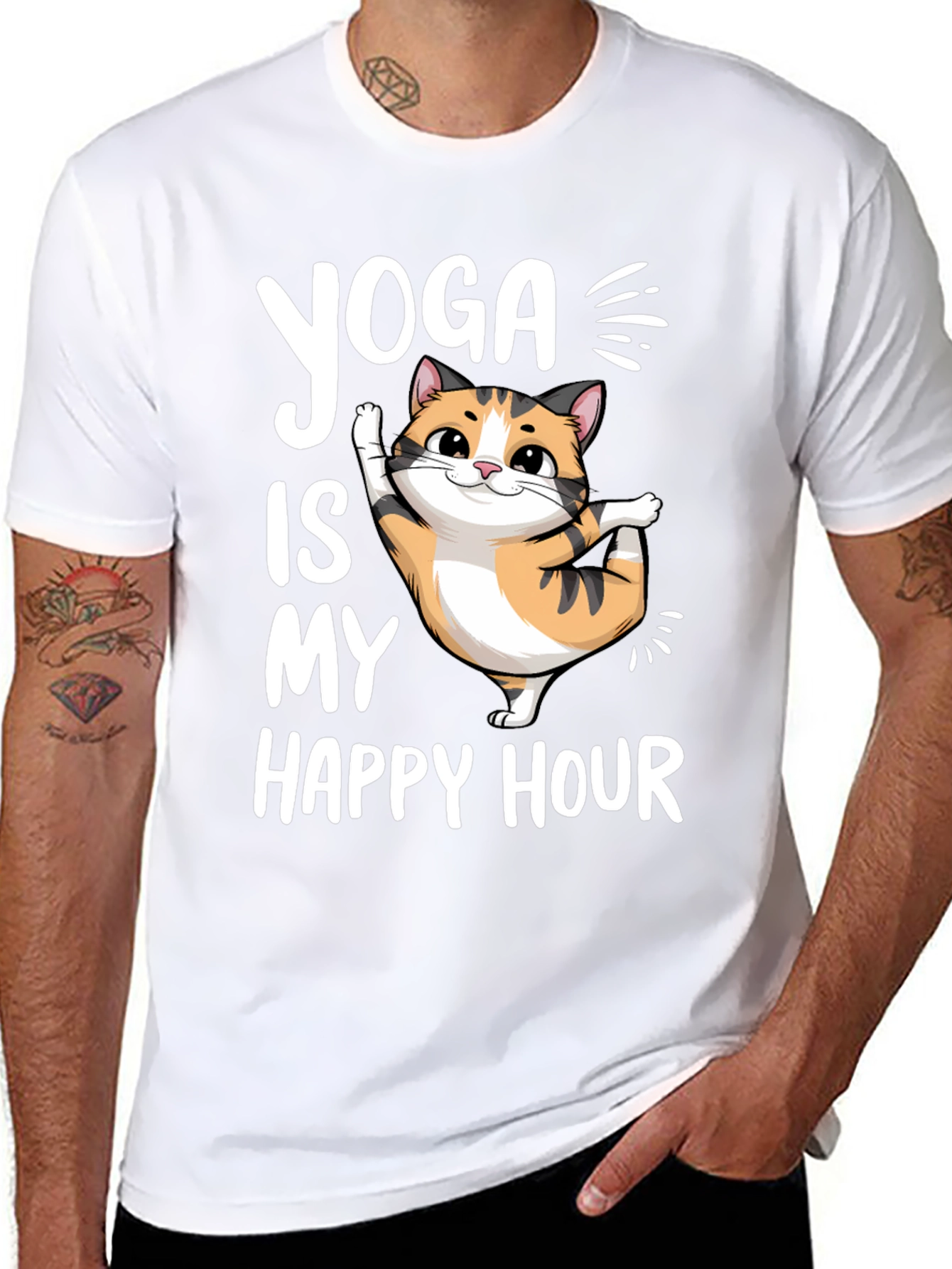 Yoga Cat T-Shirt - Happy Hour Tee