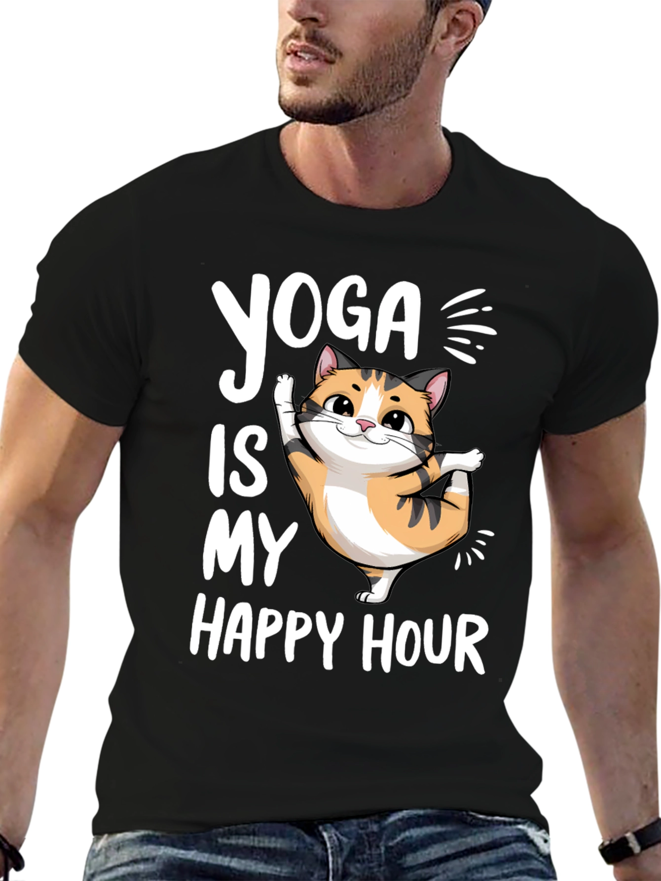 Yoga Cat T-Shirt - Happy Hour Tee