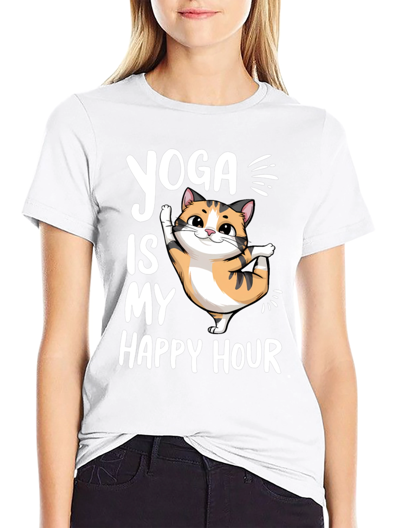 Yoga Cat T-Shirt - Happy Hour Tee