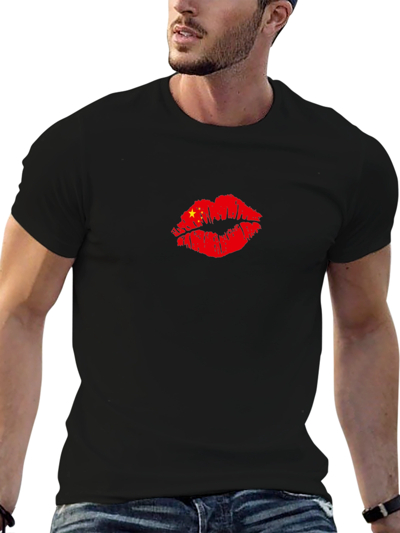 Graphic Tee: Kiss of China Flag