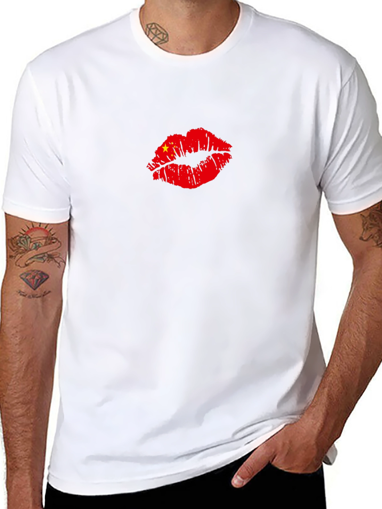 Graphic Tee: Kiss of China Flag