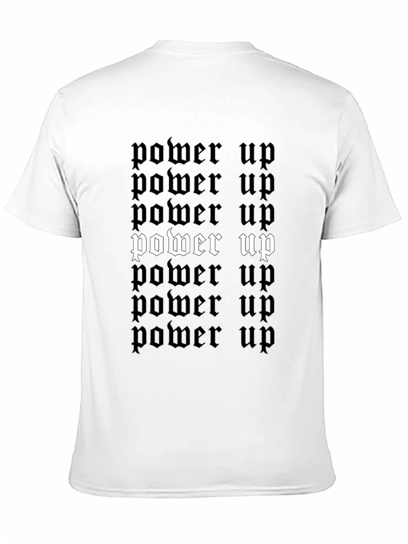 Power Up Graphic Tee - Trendy Black T-Shirt