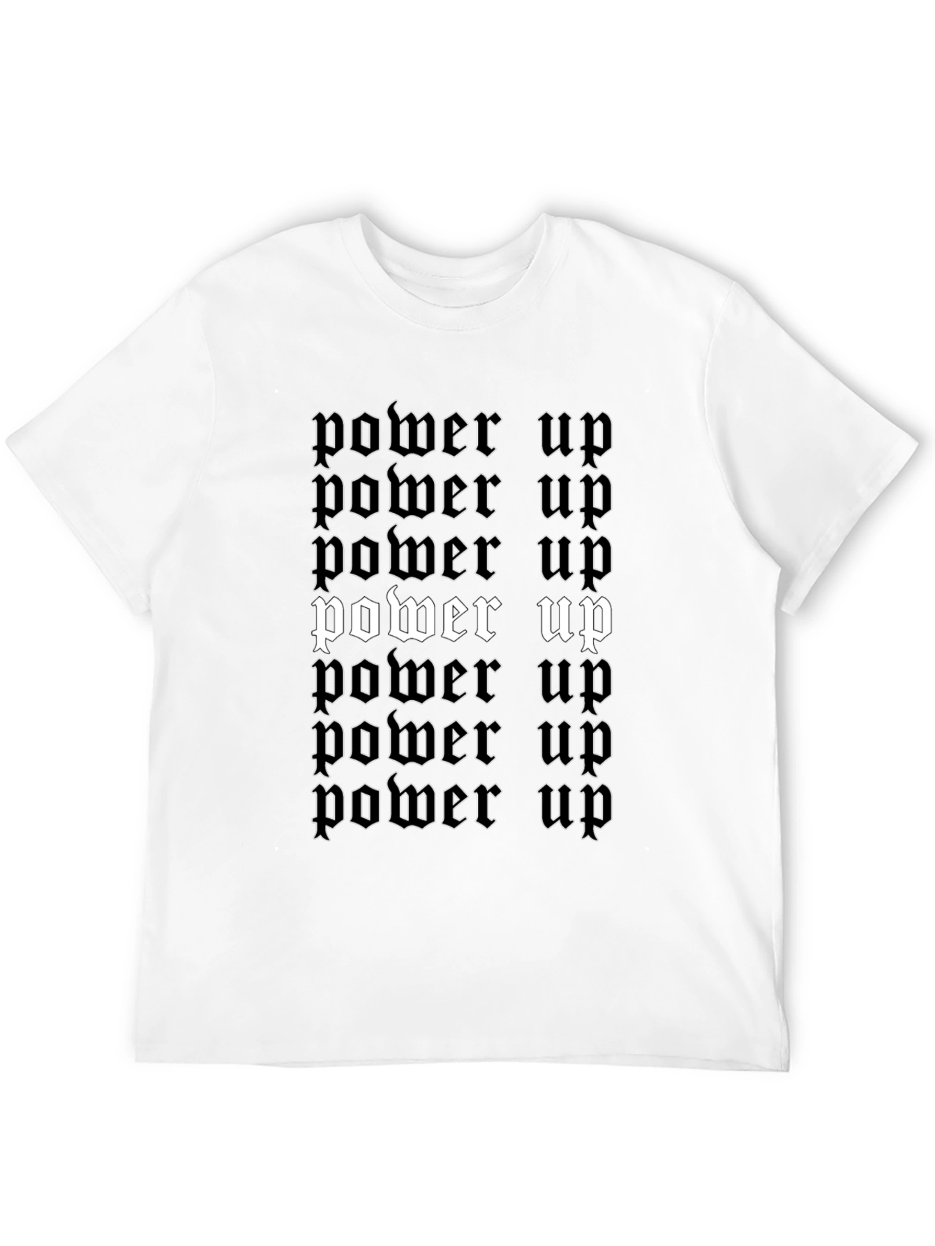 Power Up Graphic Tee - Trendy Black T-Shirt