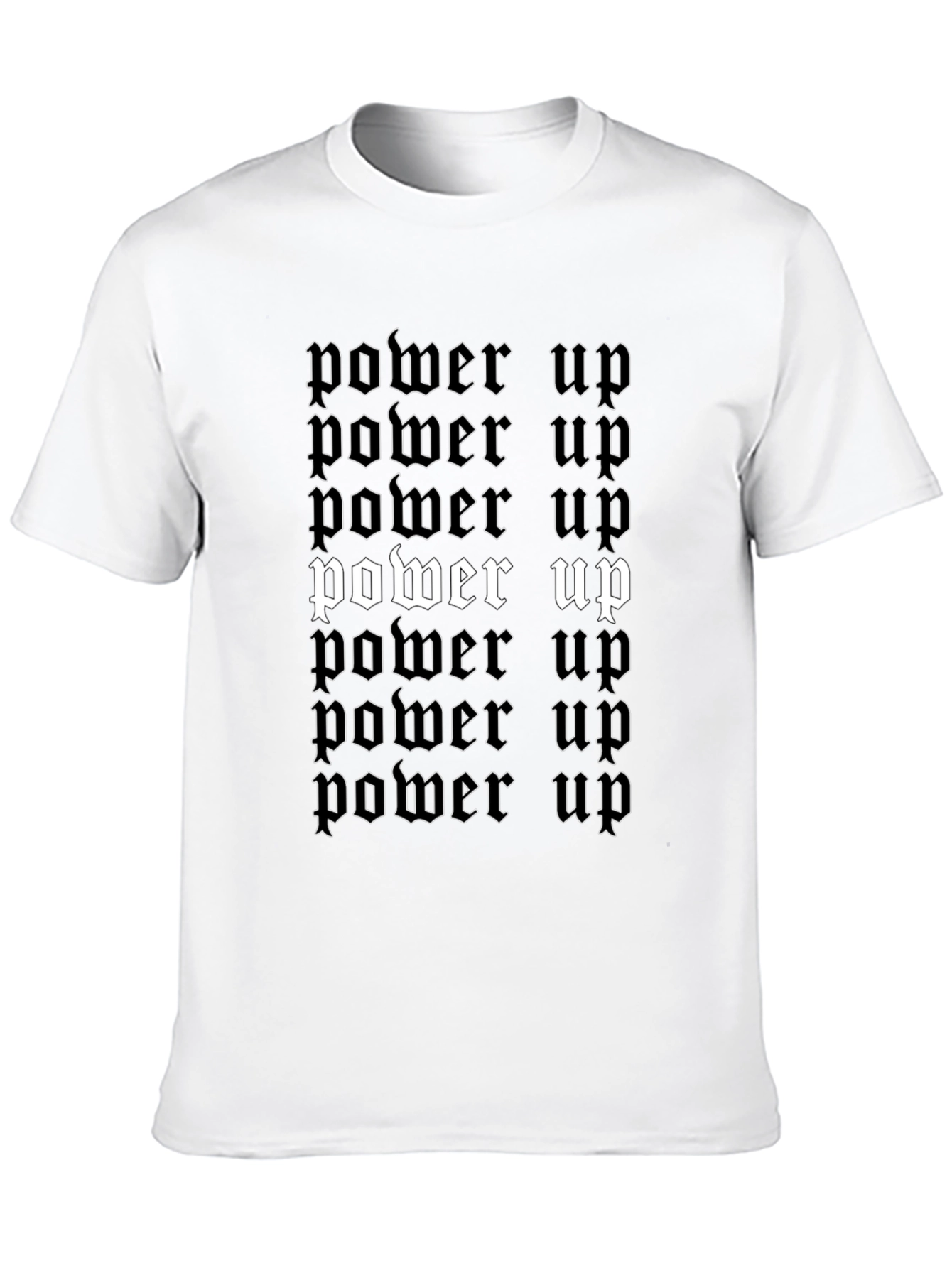 Power Up Graphic Tee - Trendy Black T-Shirt