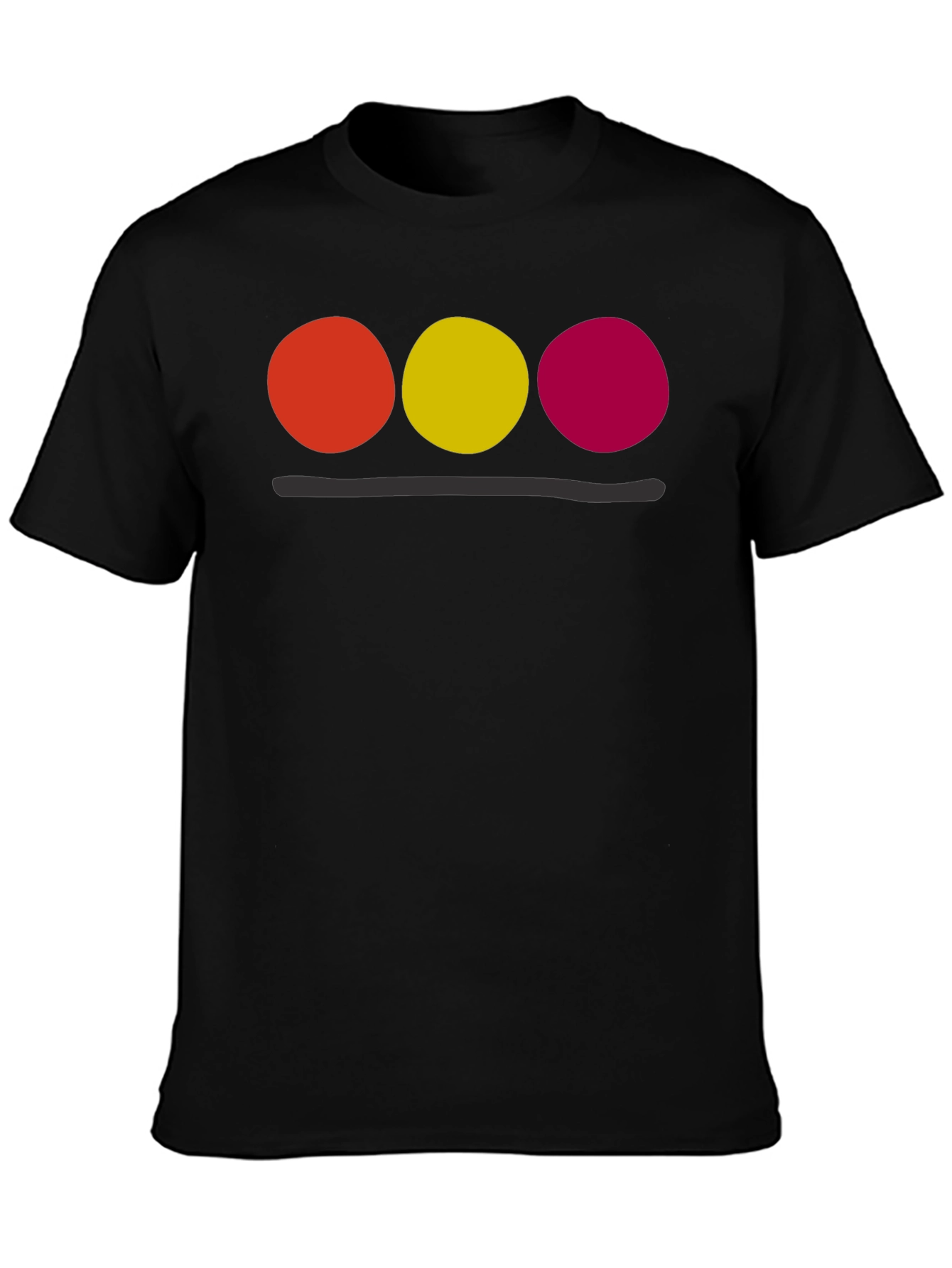 Minimalist Circle Design Black T-Shirt