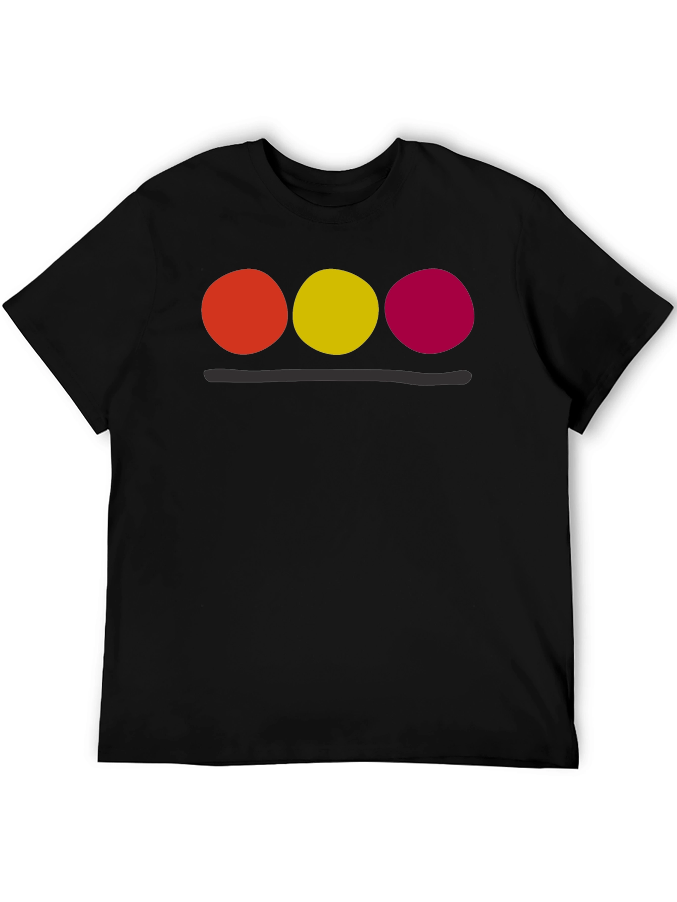Minimalist Circle Design Black T-Shirt