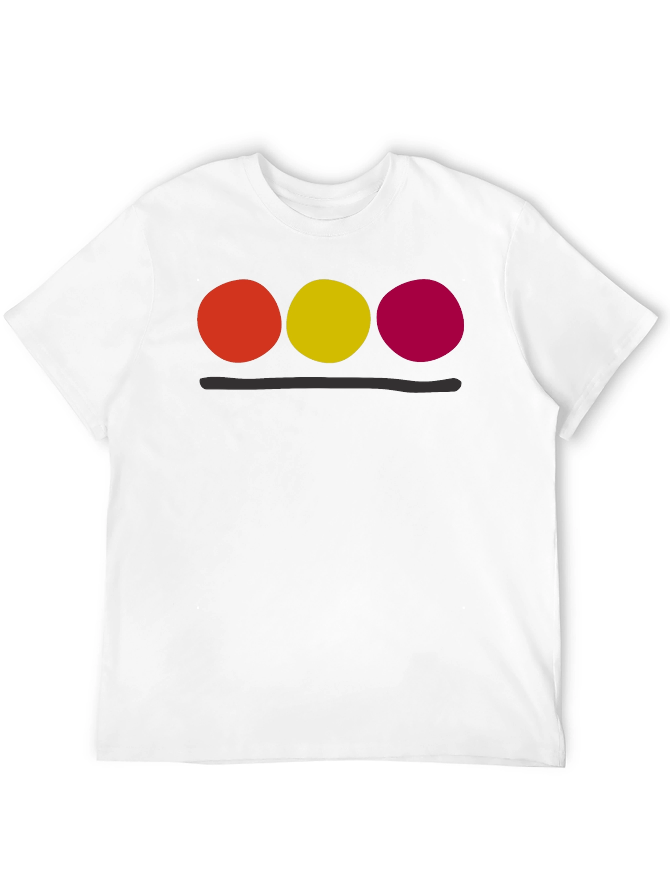 Minimalist Circle Design Black T-Shirt