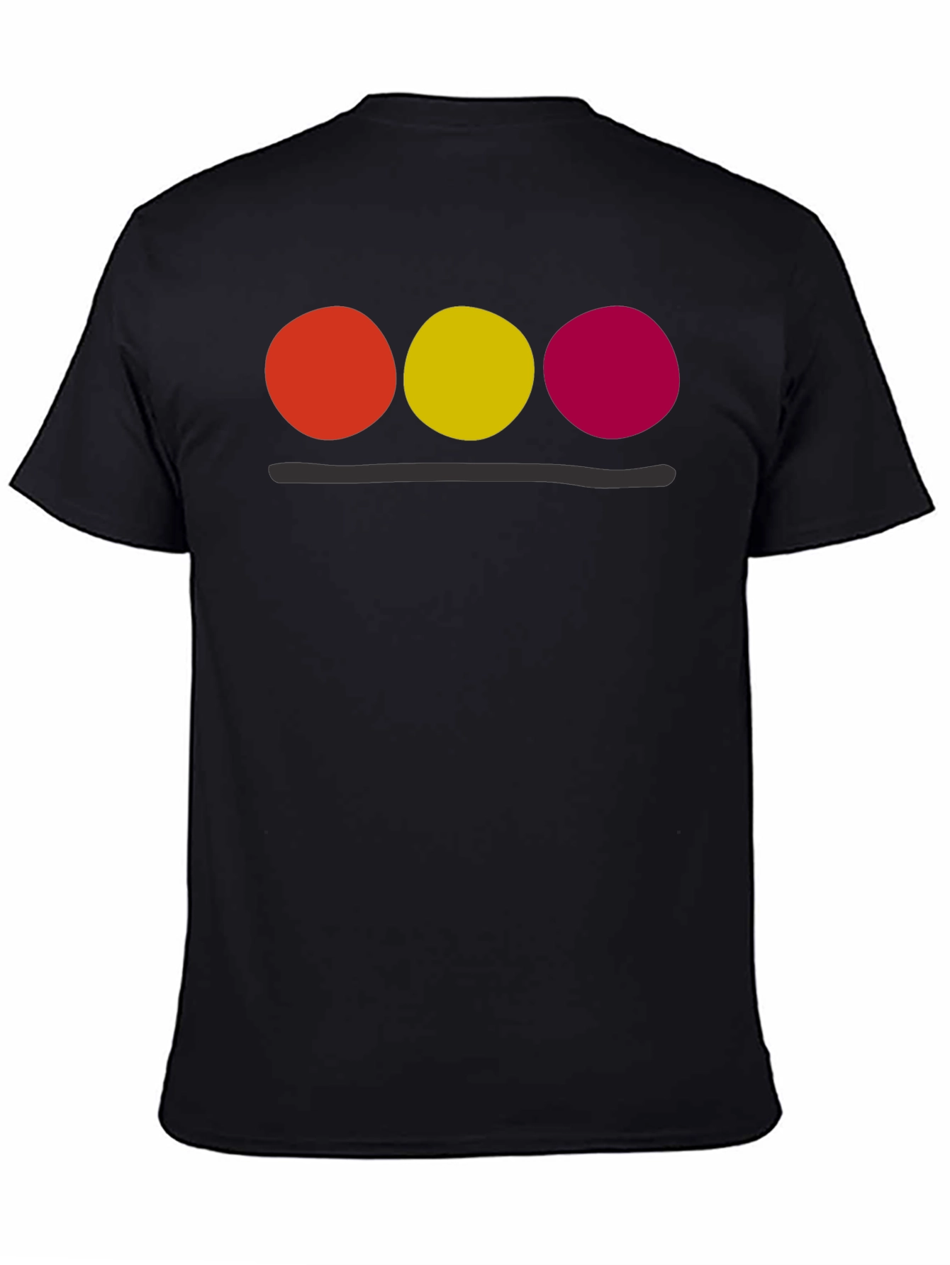 Minimalist Circle Design Black T-Shirt
