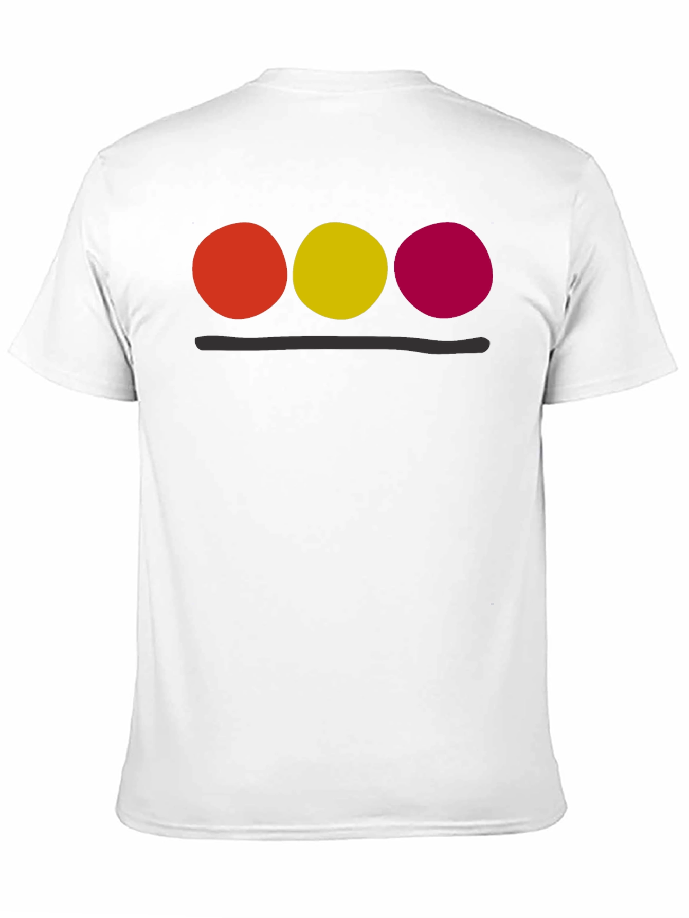 Minimalist Circle Design Black T-Shirt