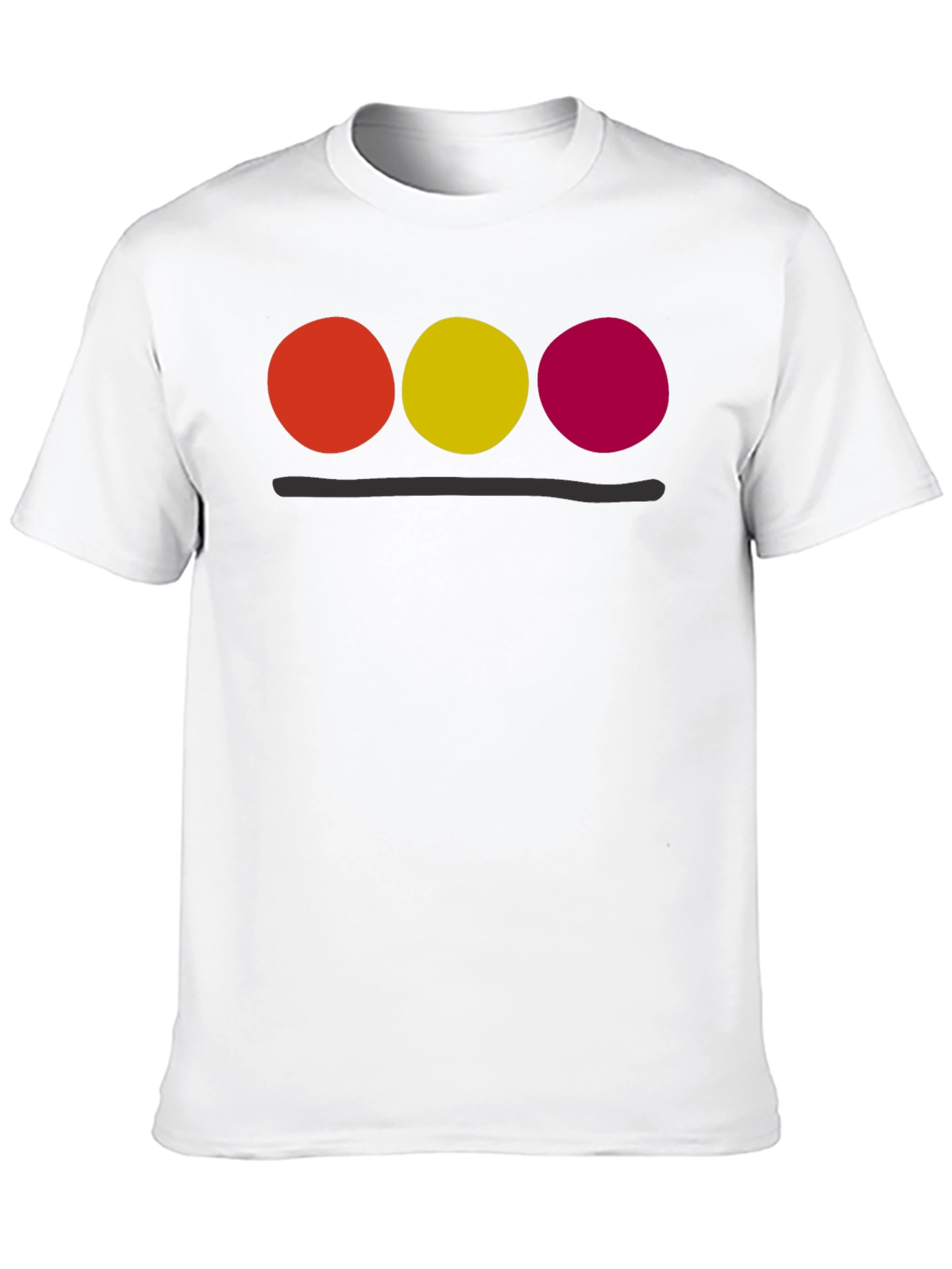 Minimalist Circle Design Black T-Shirt