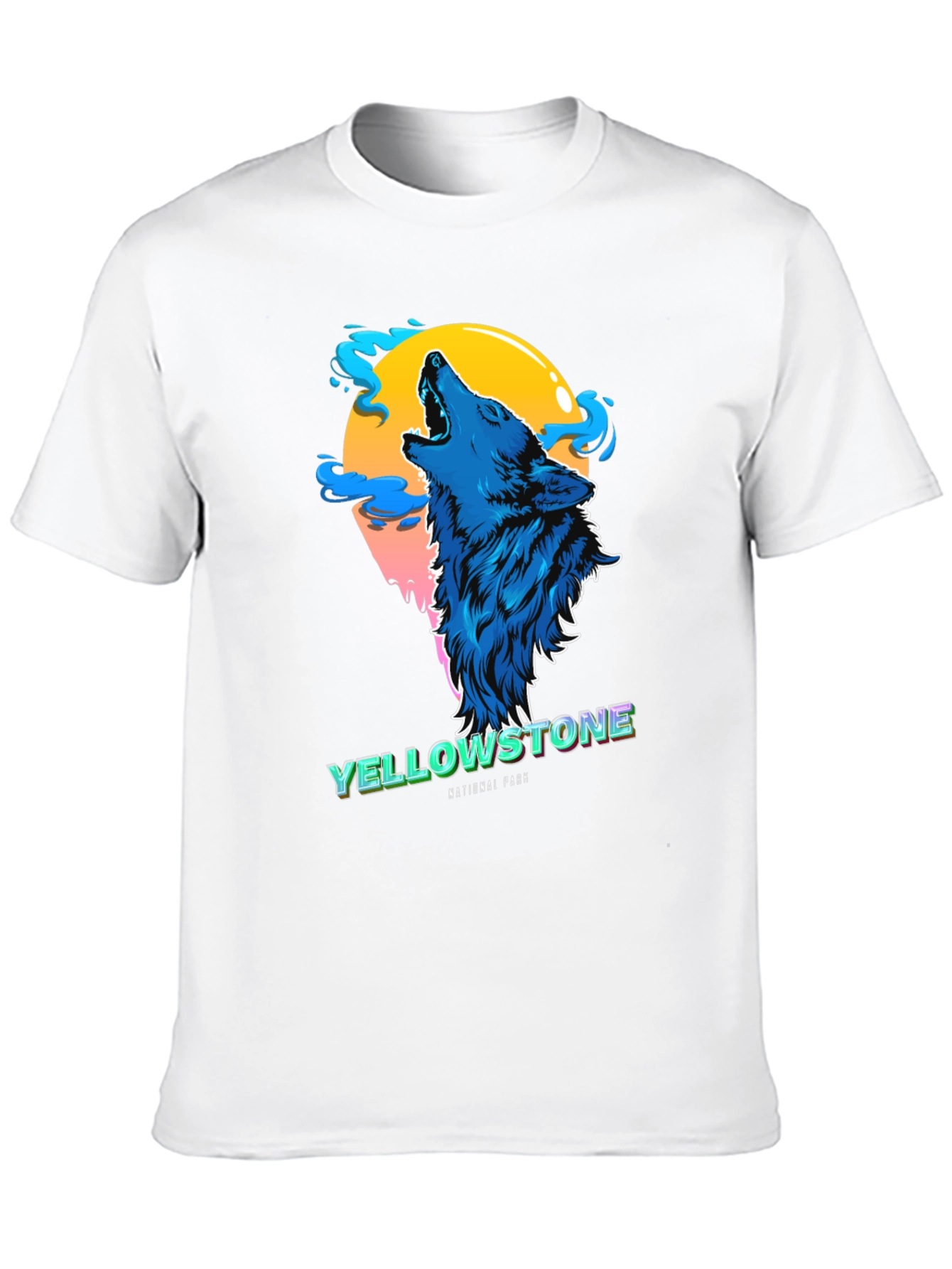 Yellowstone Wolf Graphic Tee - National Park T-Shirt