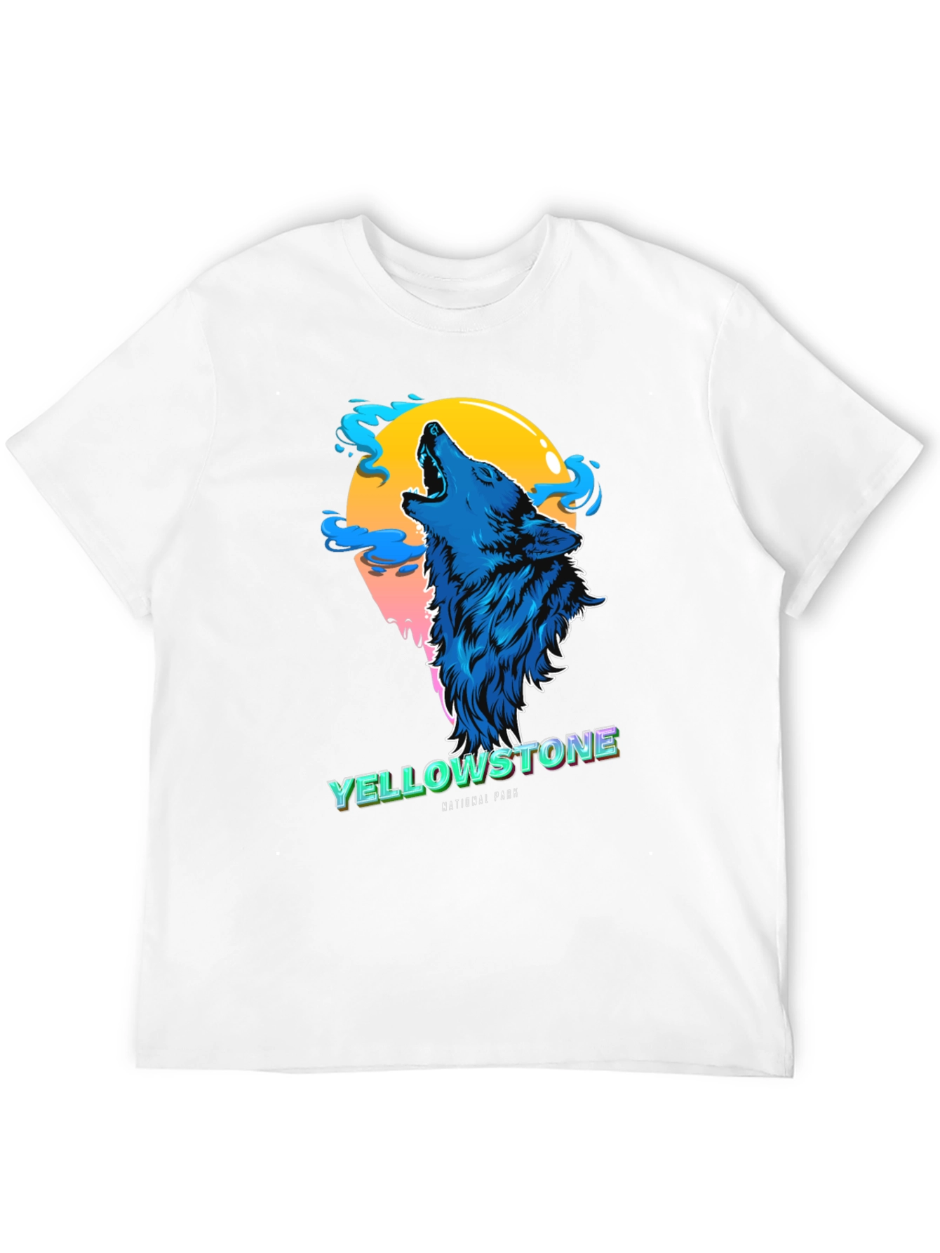 Yellowstone Wolf Graphic Tee - National Park T-Shirt