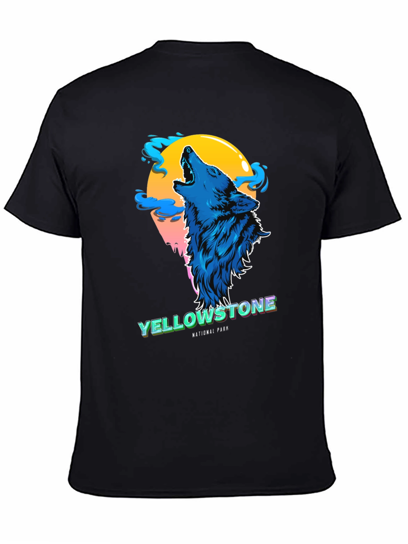 Yellowstone Wolf Graphic Tee - National Park T-Shirt