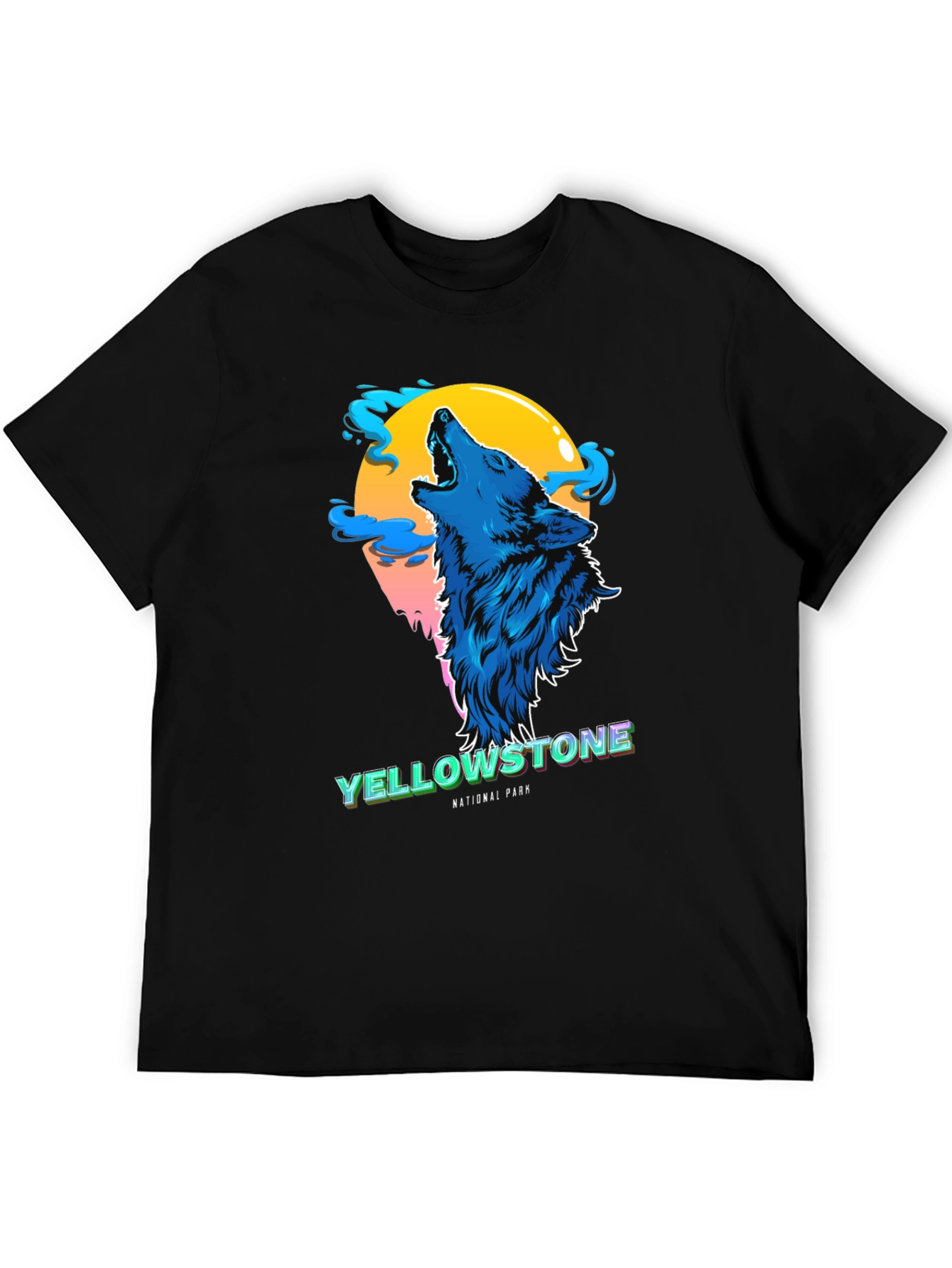 Yellowstone Wolf Graphic Tee - National Park T-Shirt