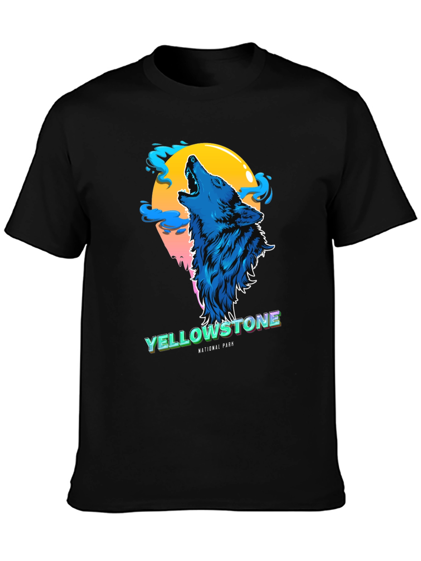 Yellowstone Wolf Graphic Tee - National Park T-Shirt