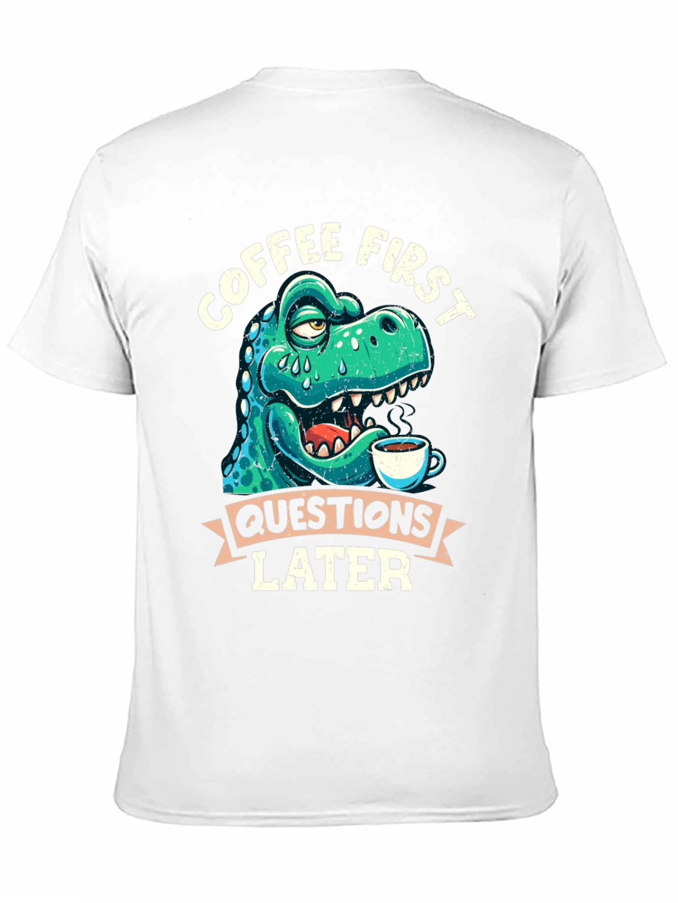 Coffee First Dinosaur T-Shirt
