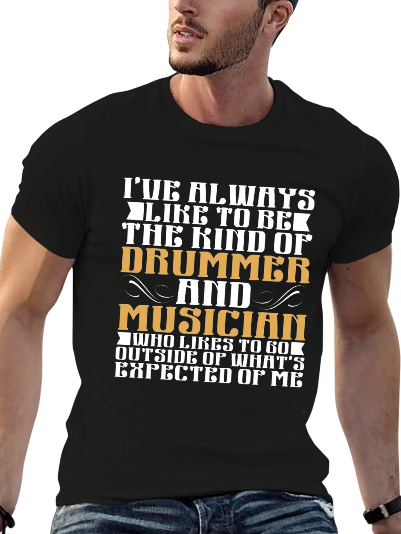 Drummer and Musician Graphic T-Shirt