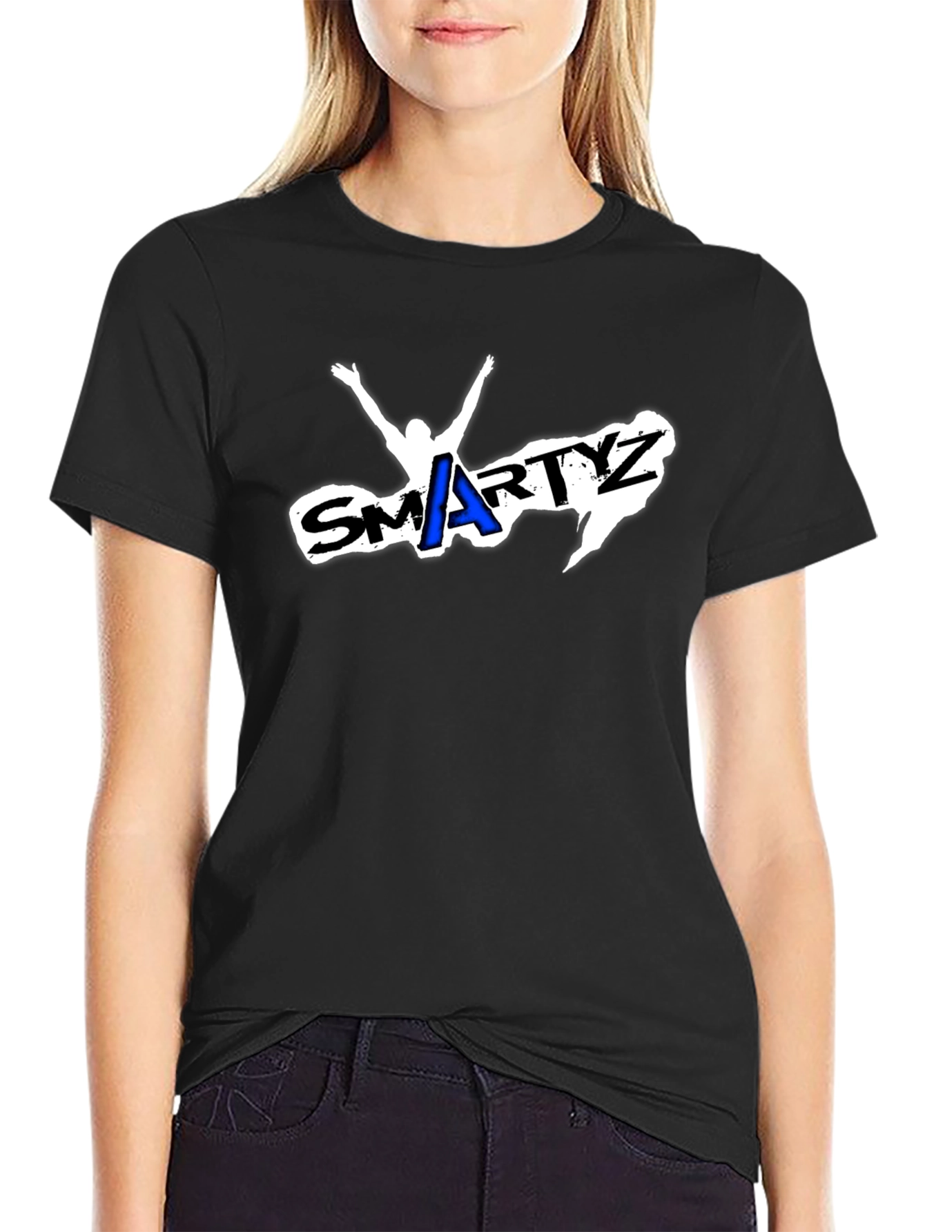 Smartyz Graphic Tee - Cool & Casual Black T-Shirt
