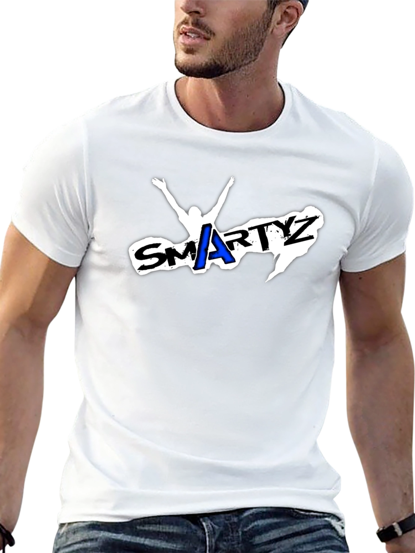Smartyz Graphic Tee - Cool & Casual Black T-Shirt