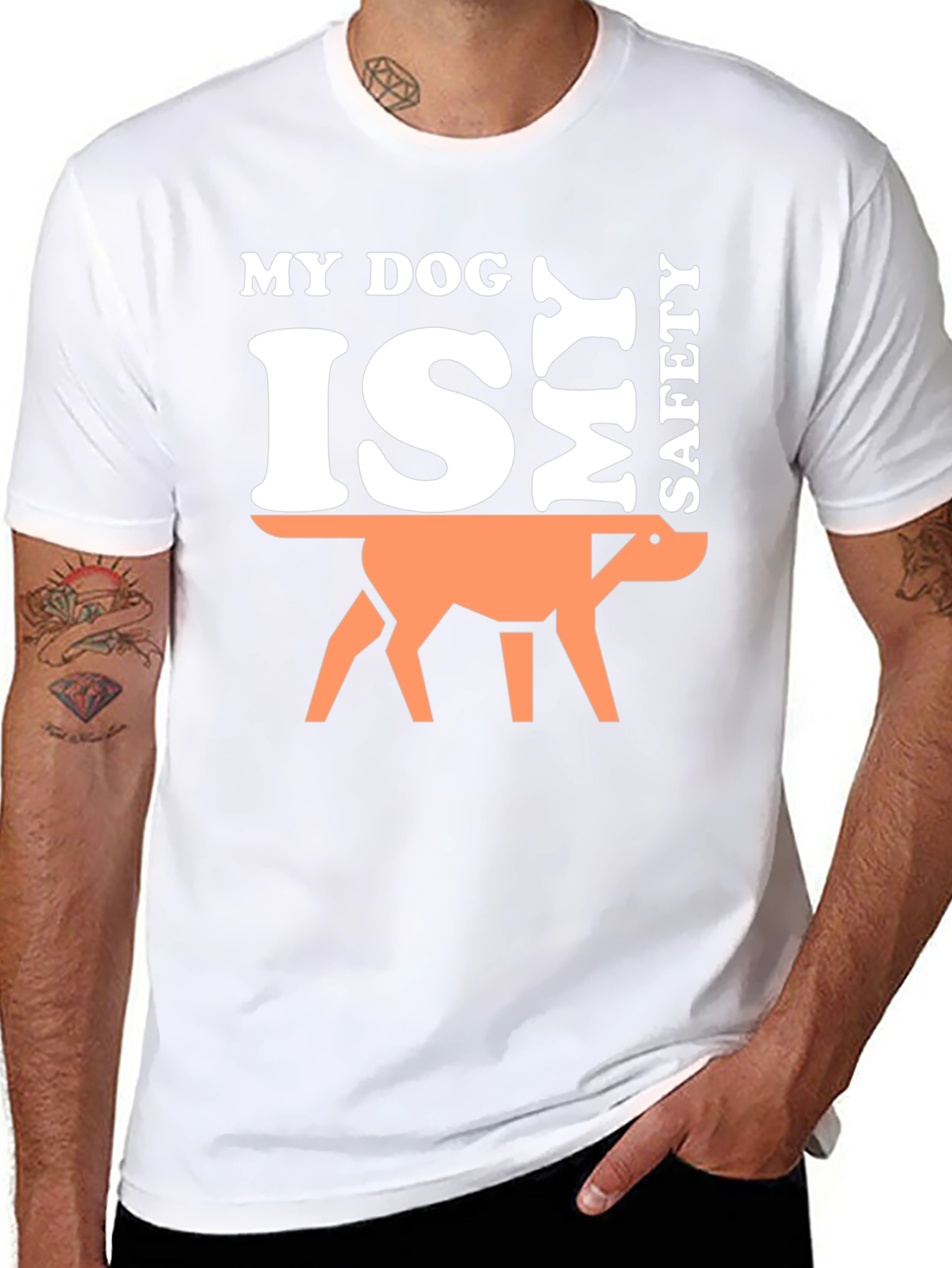 My Dog is My Safety T-Shirt - Black