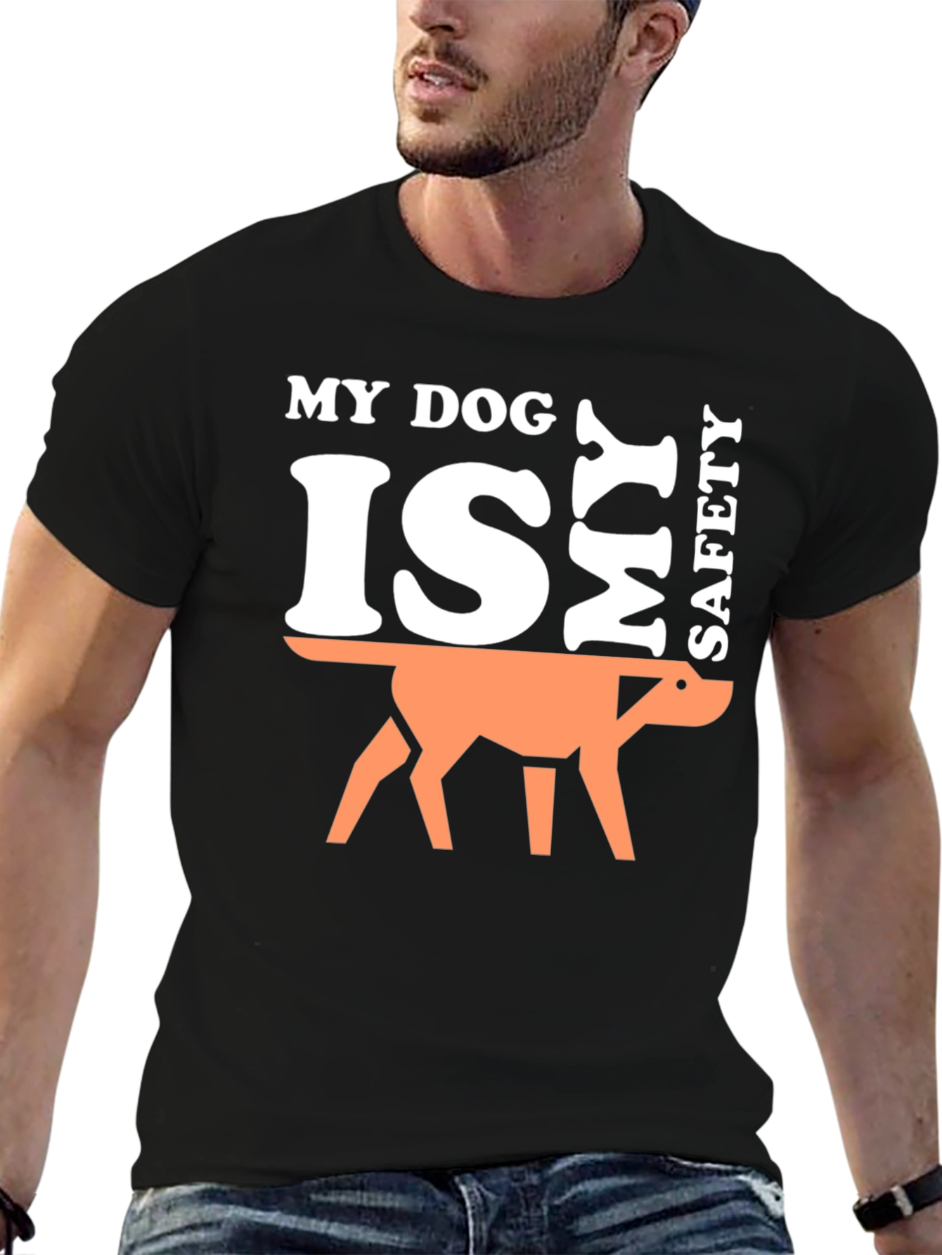 My Dog is My Safety T-Shirt - Black