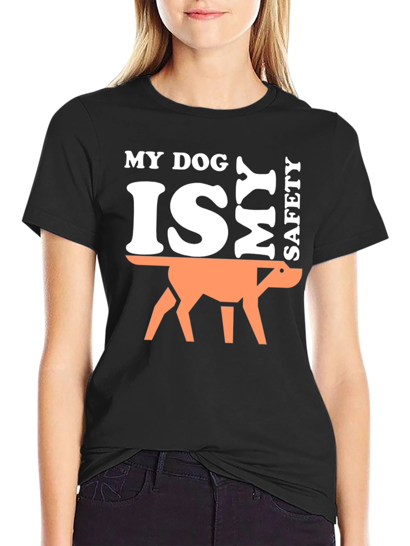 My Dog is My Safety T-Shirt - Black