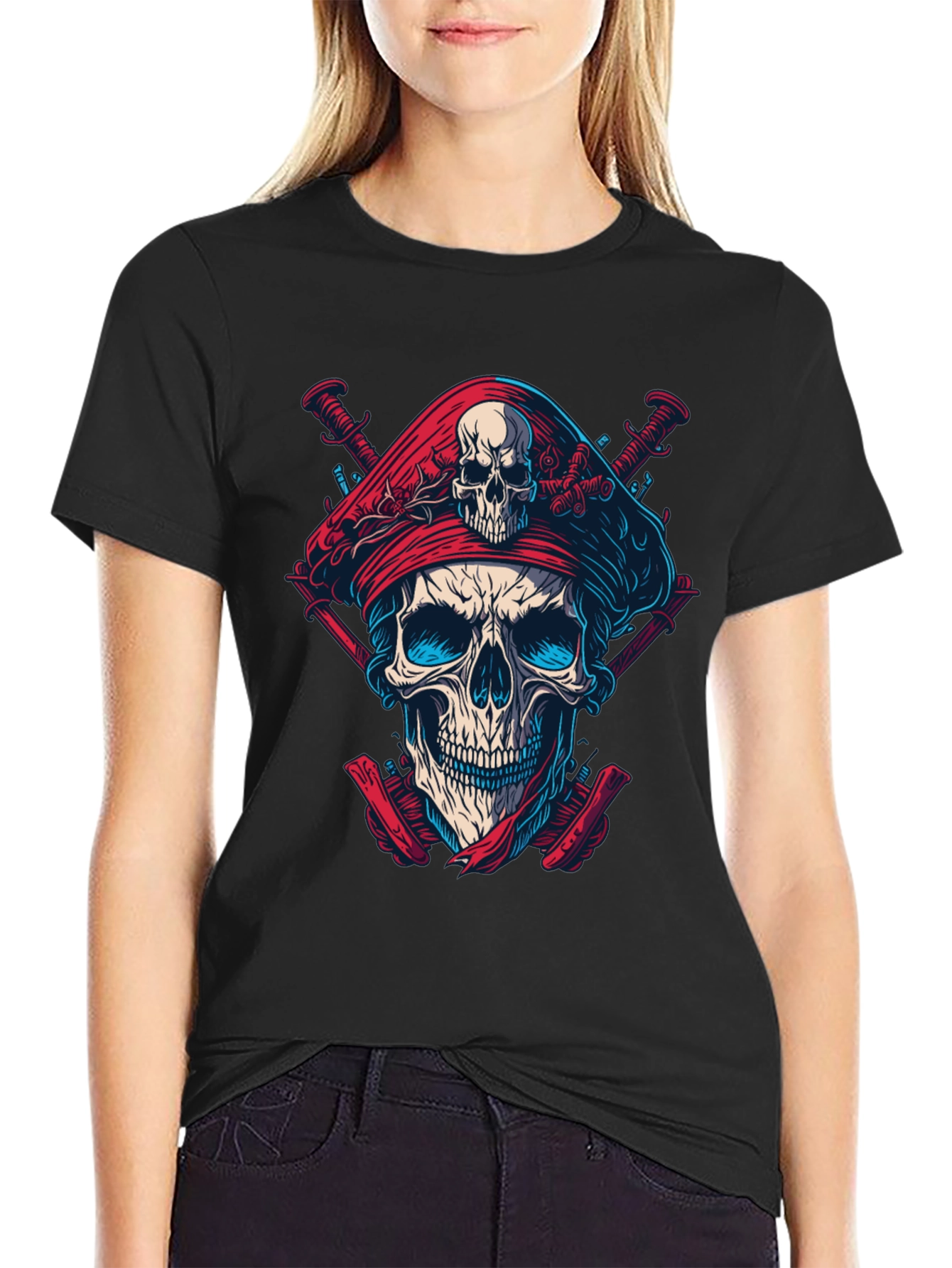 Skull Pirate T-Shirt - Bold Graphic Tee