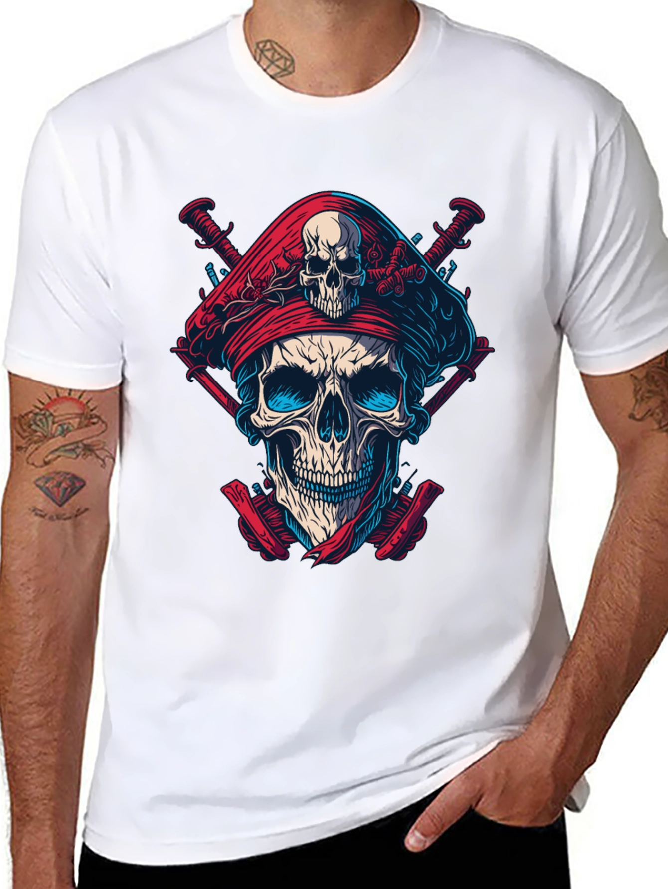 Skull Pirate T-Shirt - Bold Graphic Tee