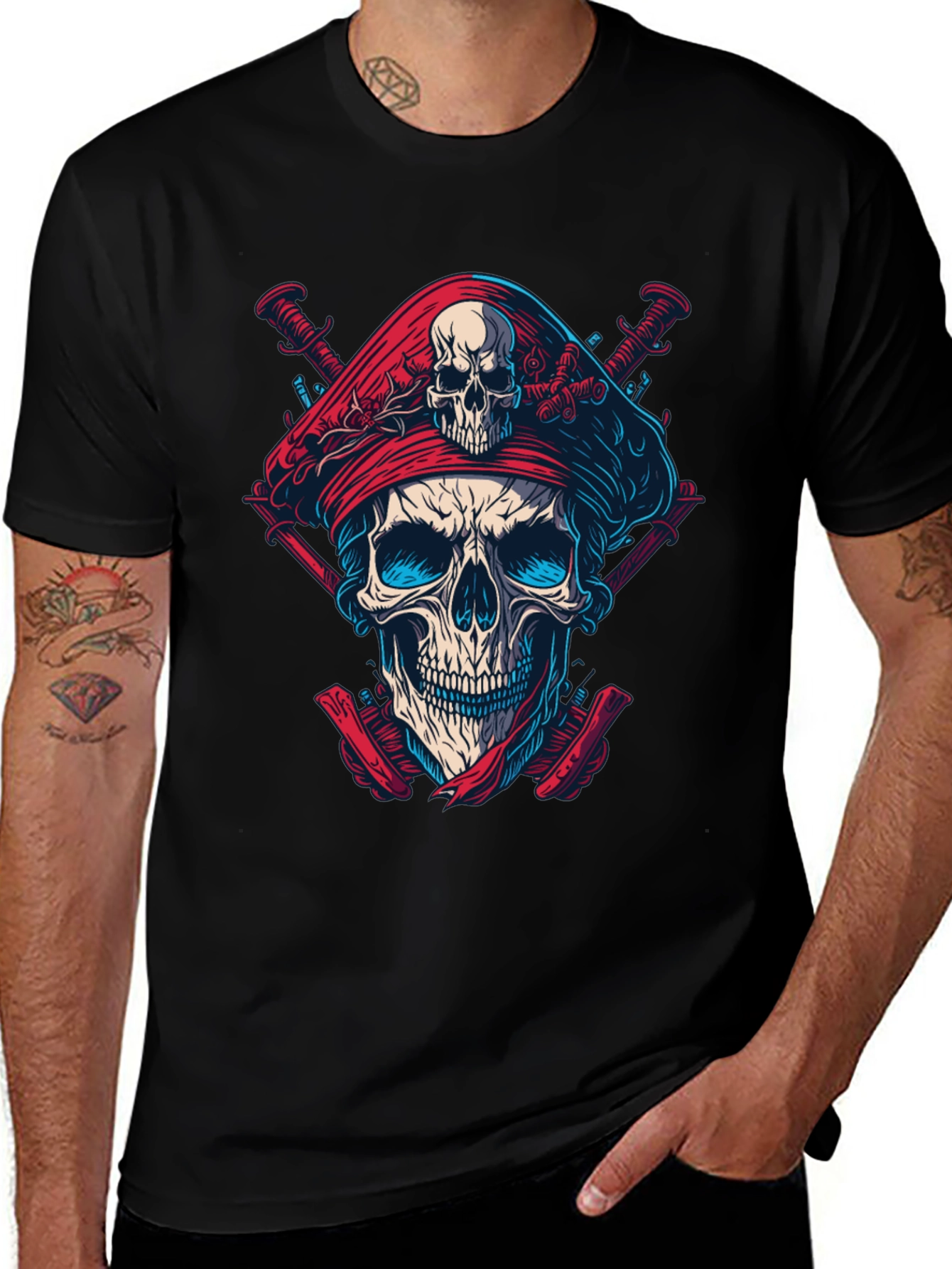 Skull Pirate T-Shirt - Bold Graphic Tee