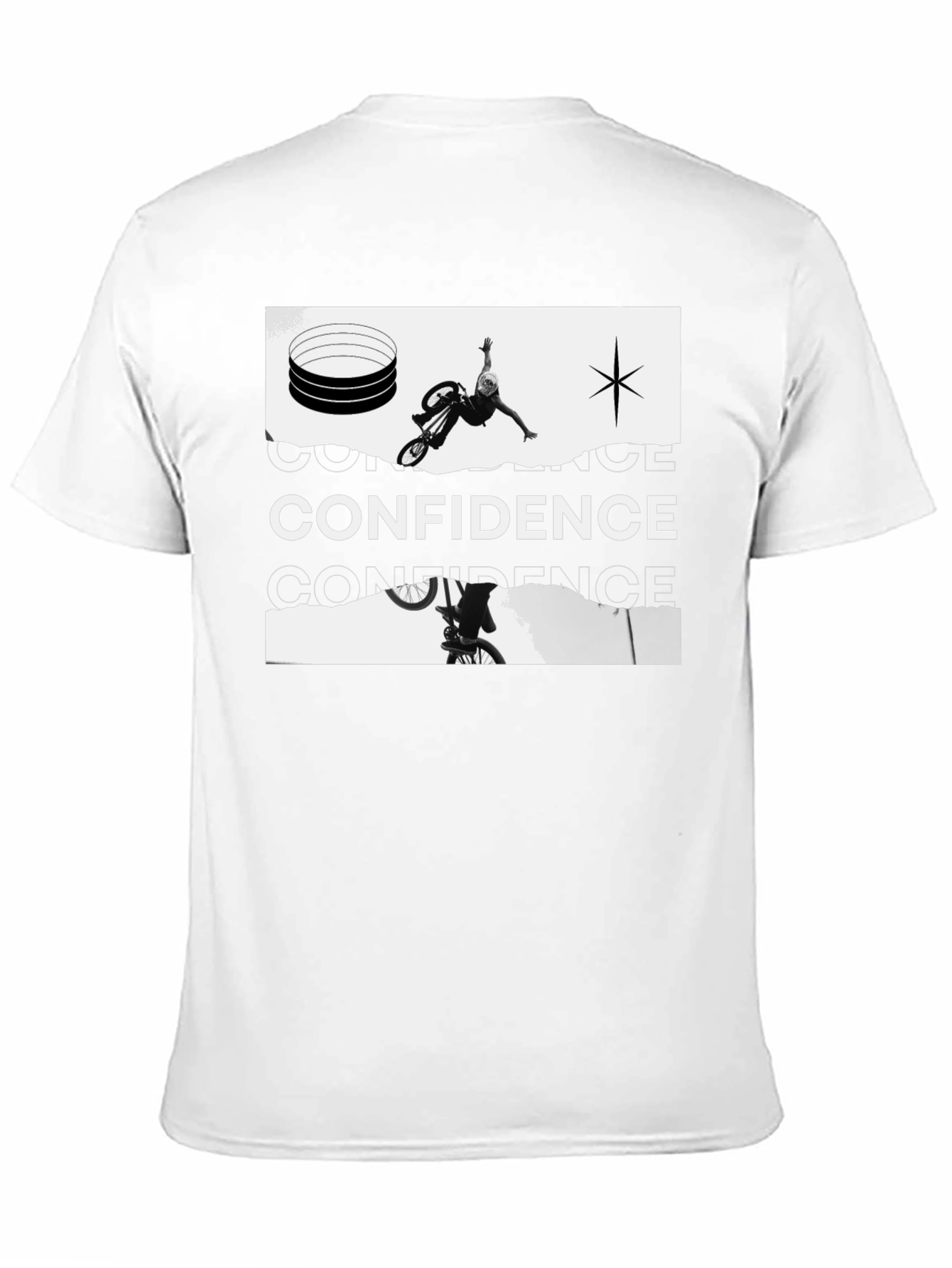 Confidence Graphic Print Black Tee