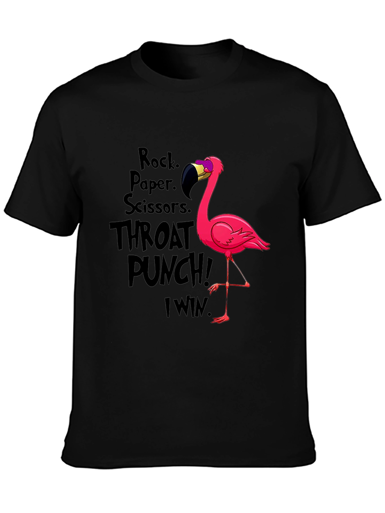 Rock Paper Scissors Flamingo T-Shirt