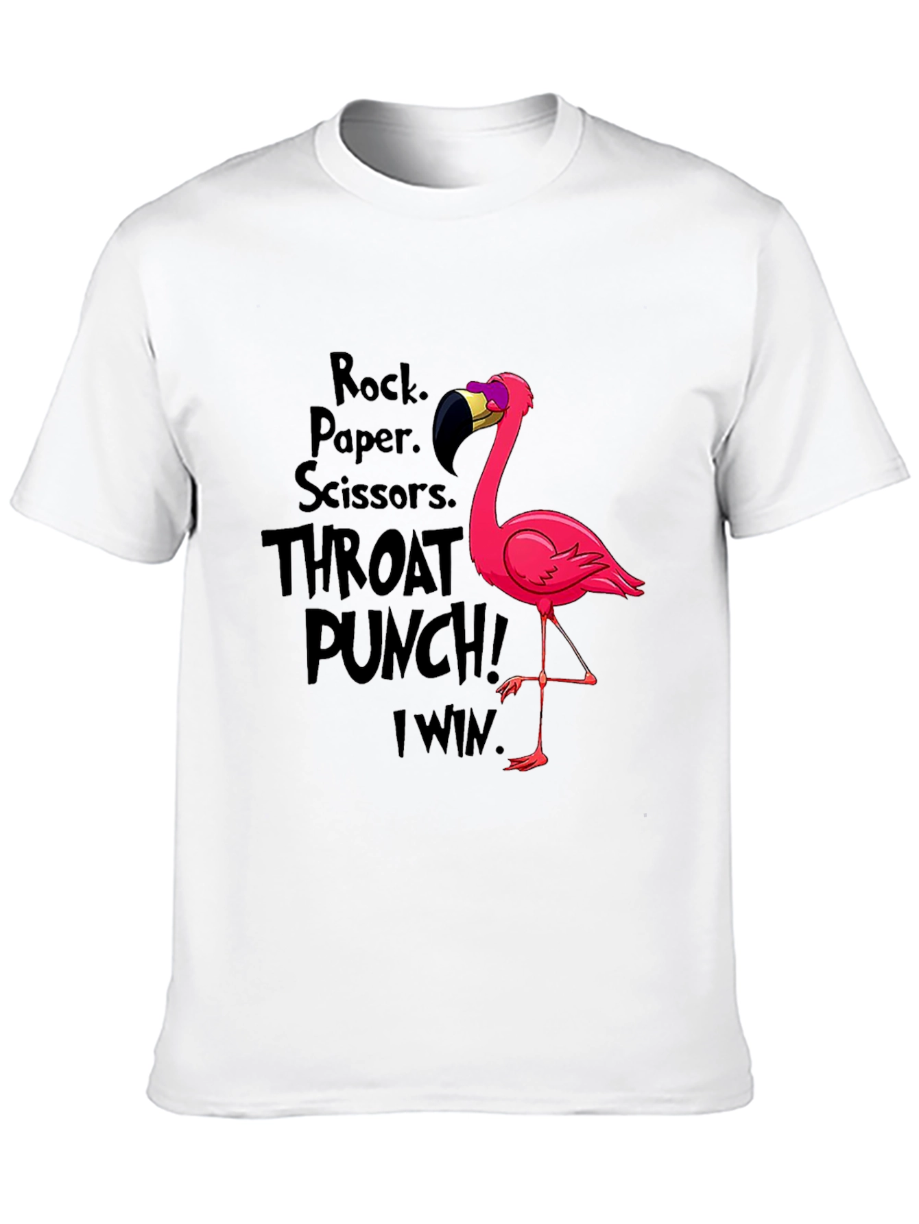 Rock Paper Scissors Flamingo T-Shirt