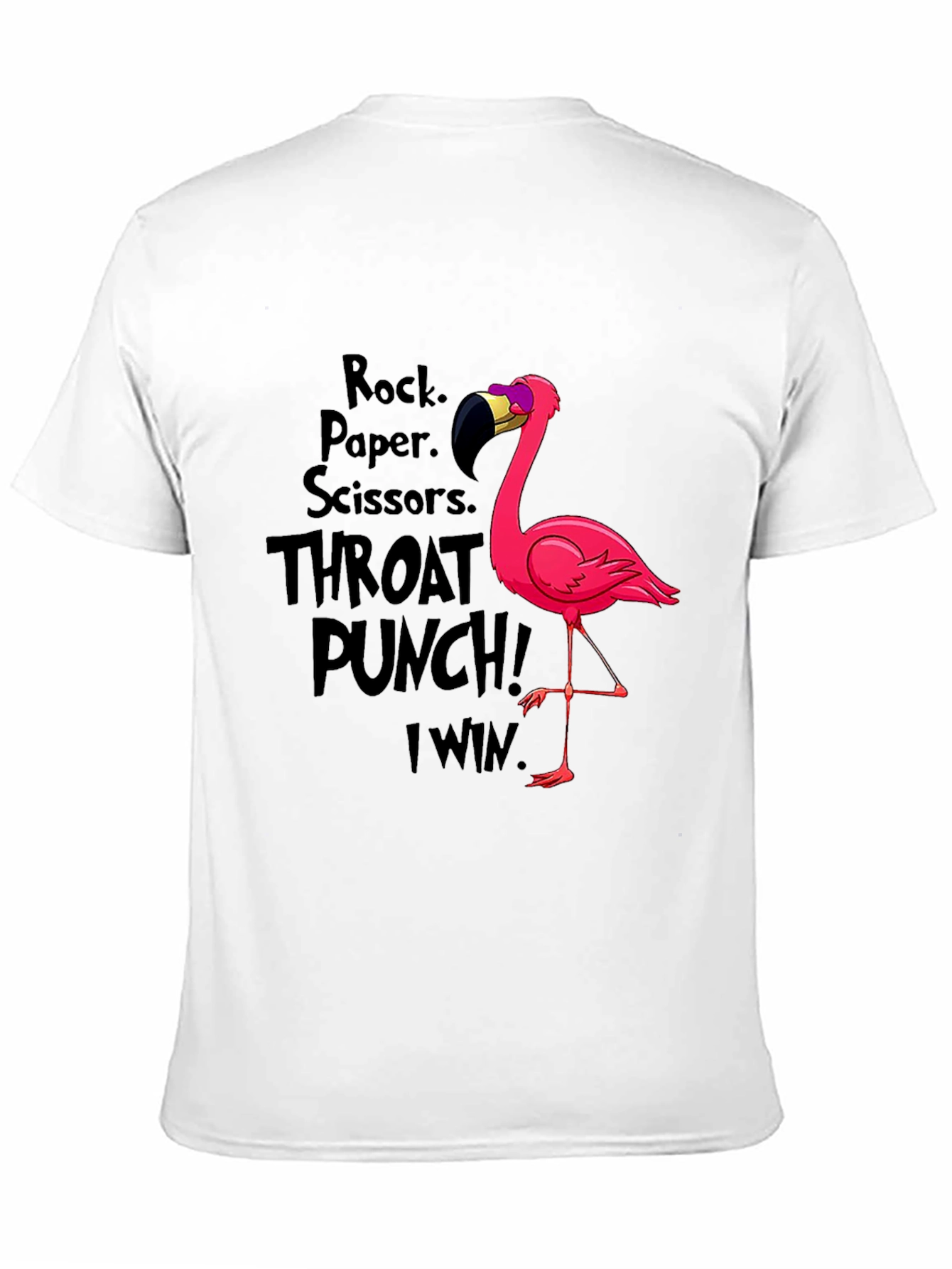 Rock Paper Scissors Flamingo T-Shirt