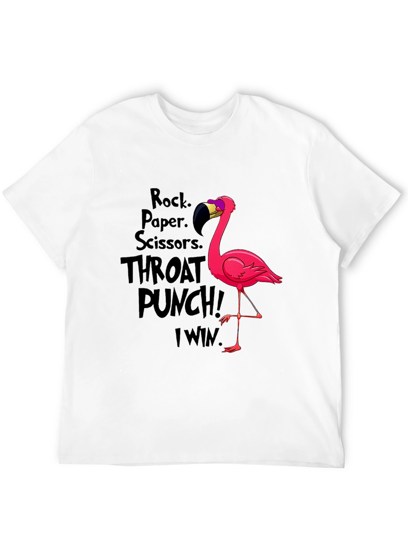 Rock Paper Scissors Flamingo T-Shirt