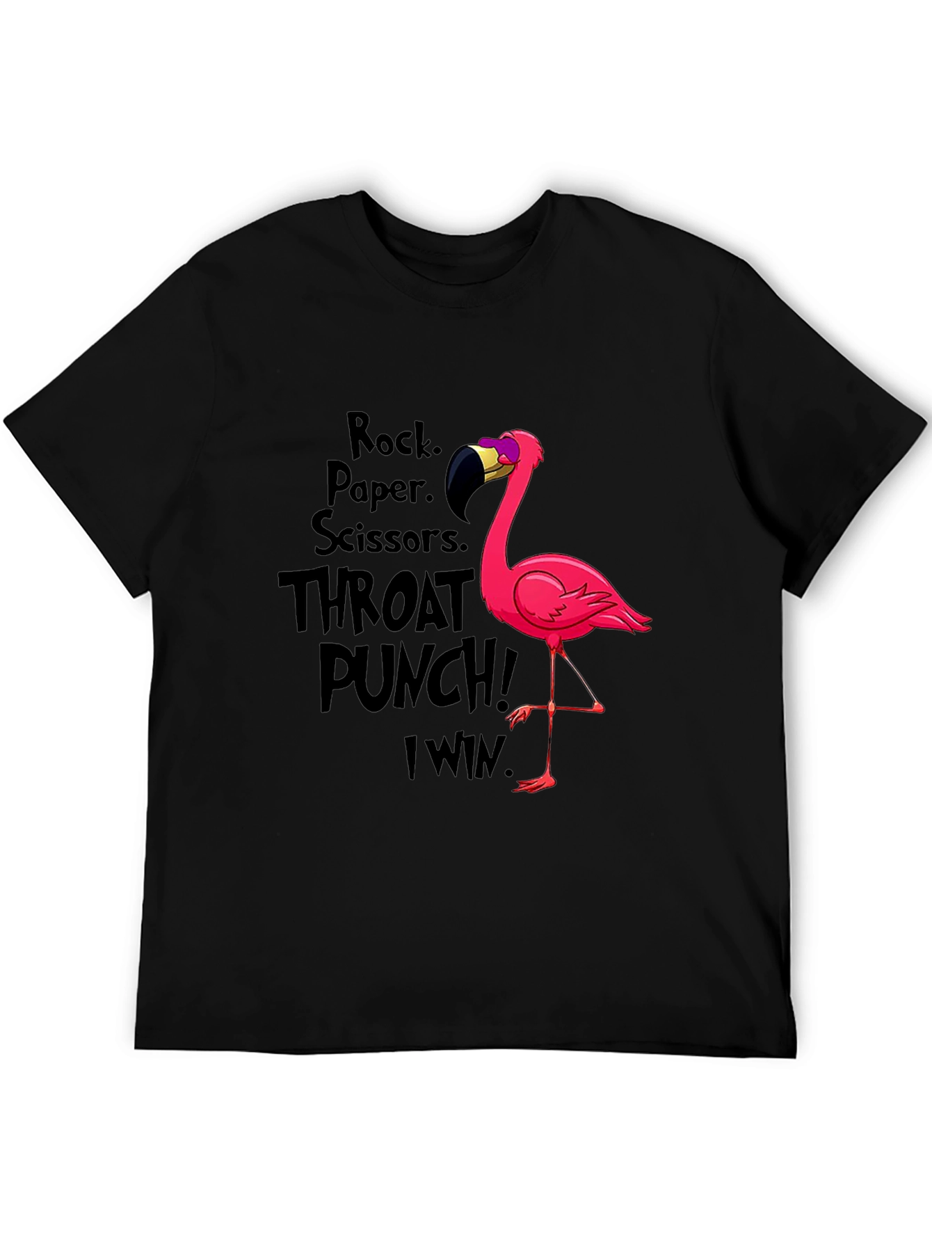 Rock Paper Scissors Flamingo T-Shirt