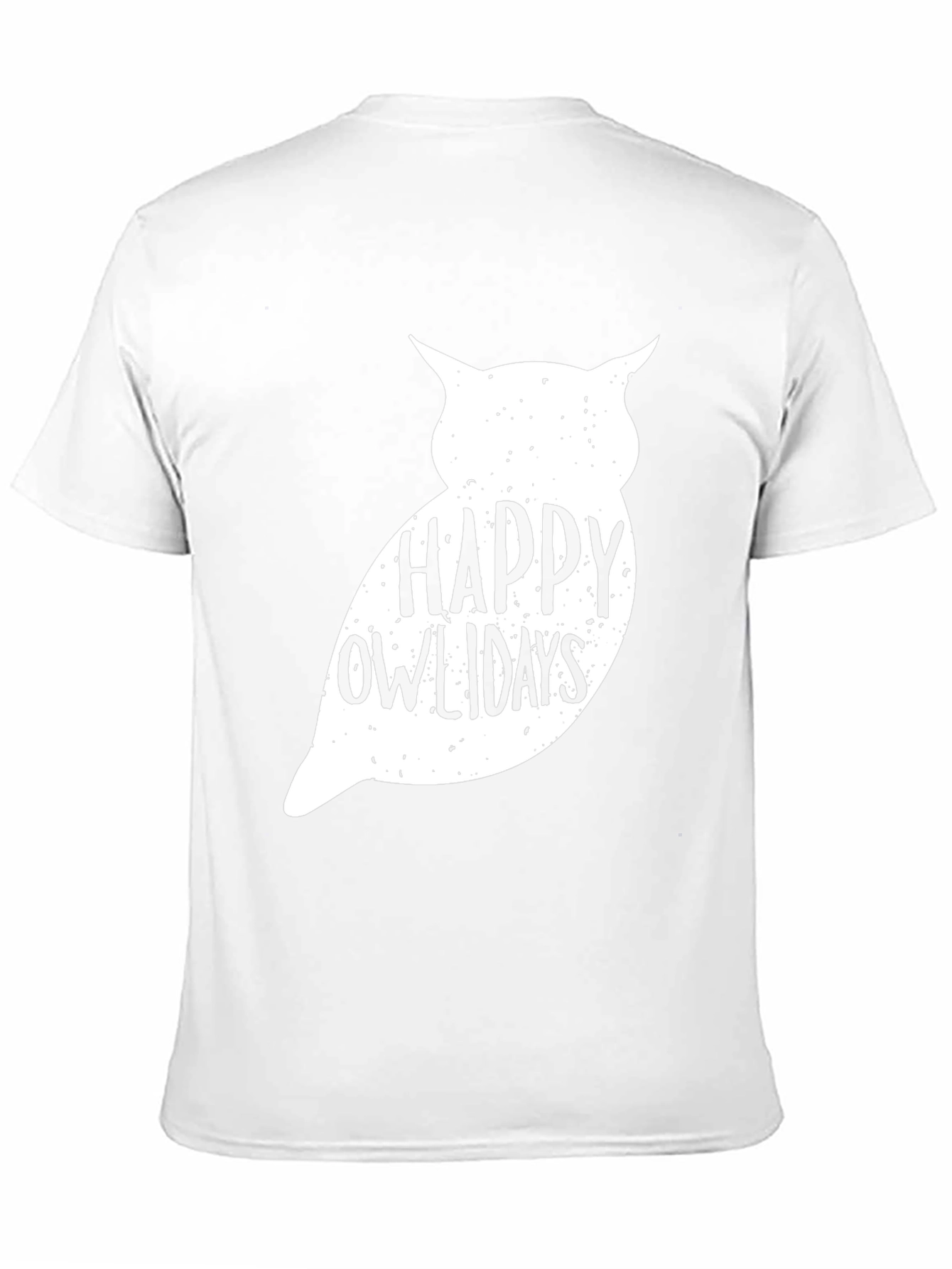 Happy Owlidays Graphic Tee - Soft Black Cotton