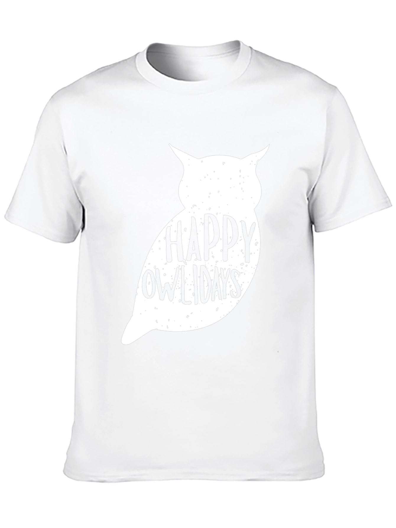 Happy Owlidays Graphic Tee - Soft Black Cotton