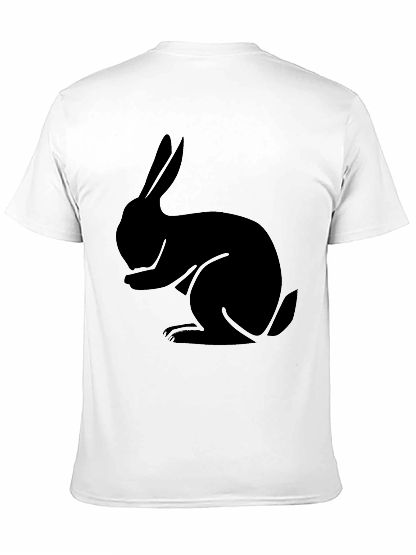 Black Rabbit Graphic Tee - Soft Cotton Casual Shirt