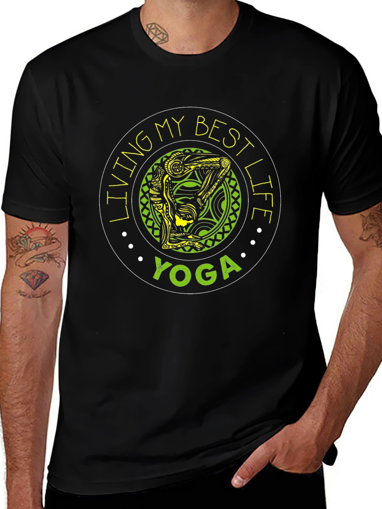 Yoga Best Life Black T-Shirt