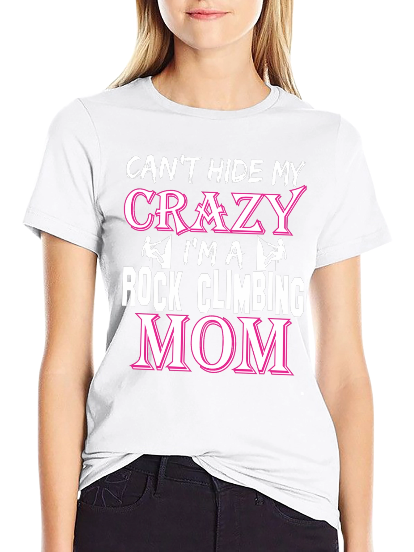 Crazy Rock Climbing Mom Graphic Tee