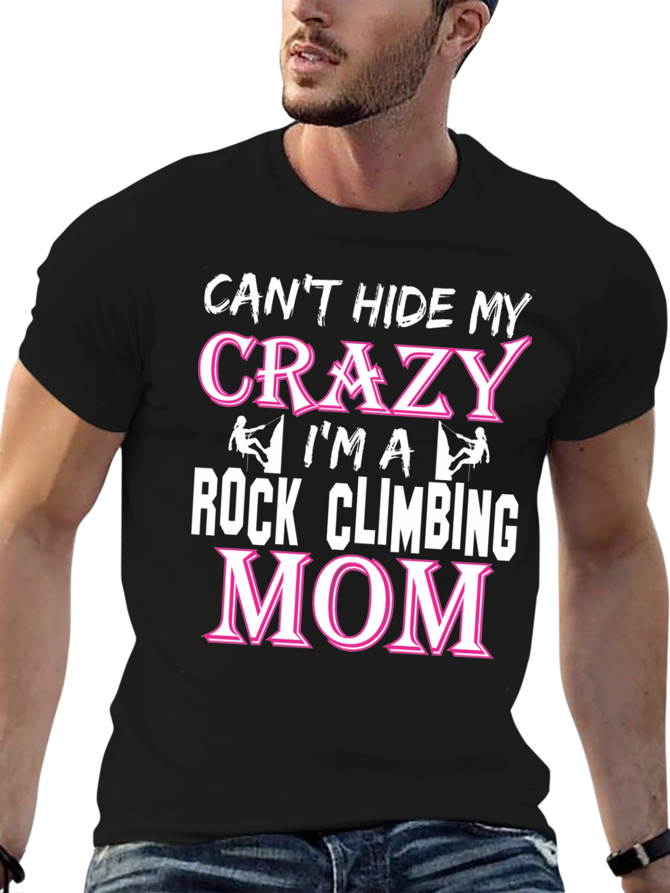 Crazy Rock Climbing Mom Graphic Tee