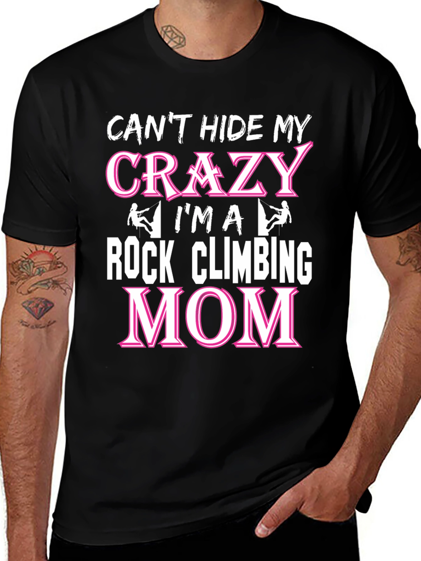 Crazy Rock Climbing Mom Graphic Tee