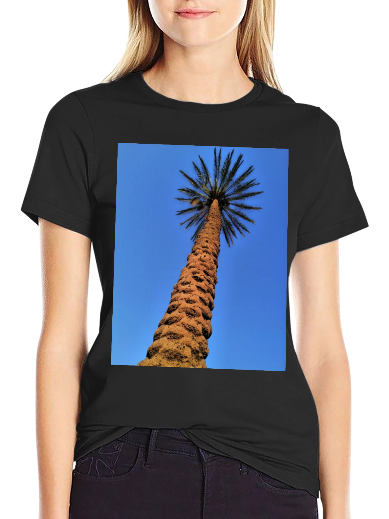 Palm Tree Graphic Black T-Shirt