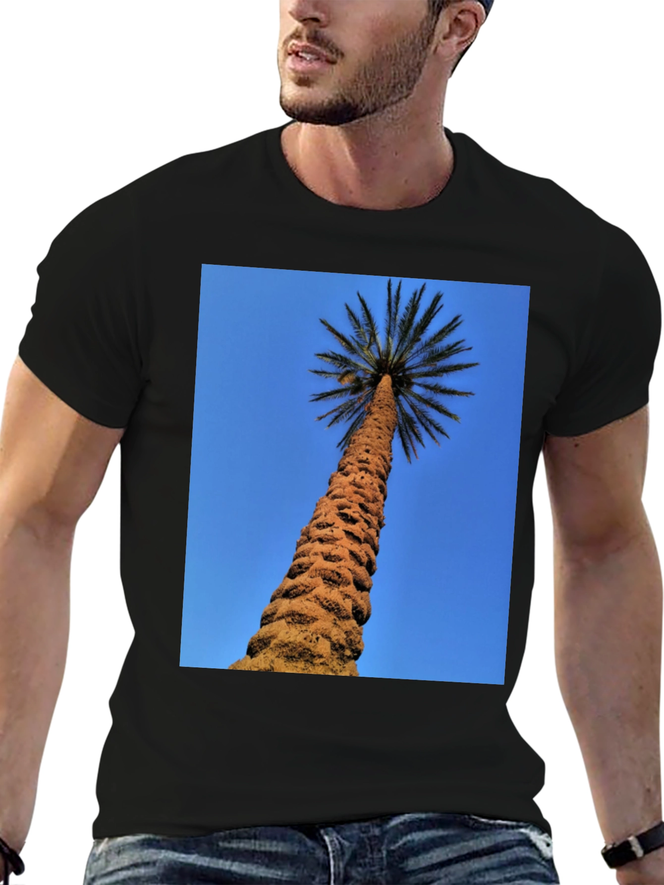 Palm Tree Graphic Black T-Shirt