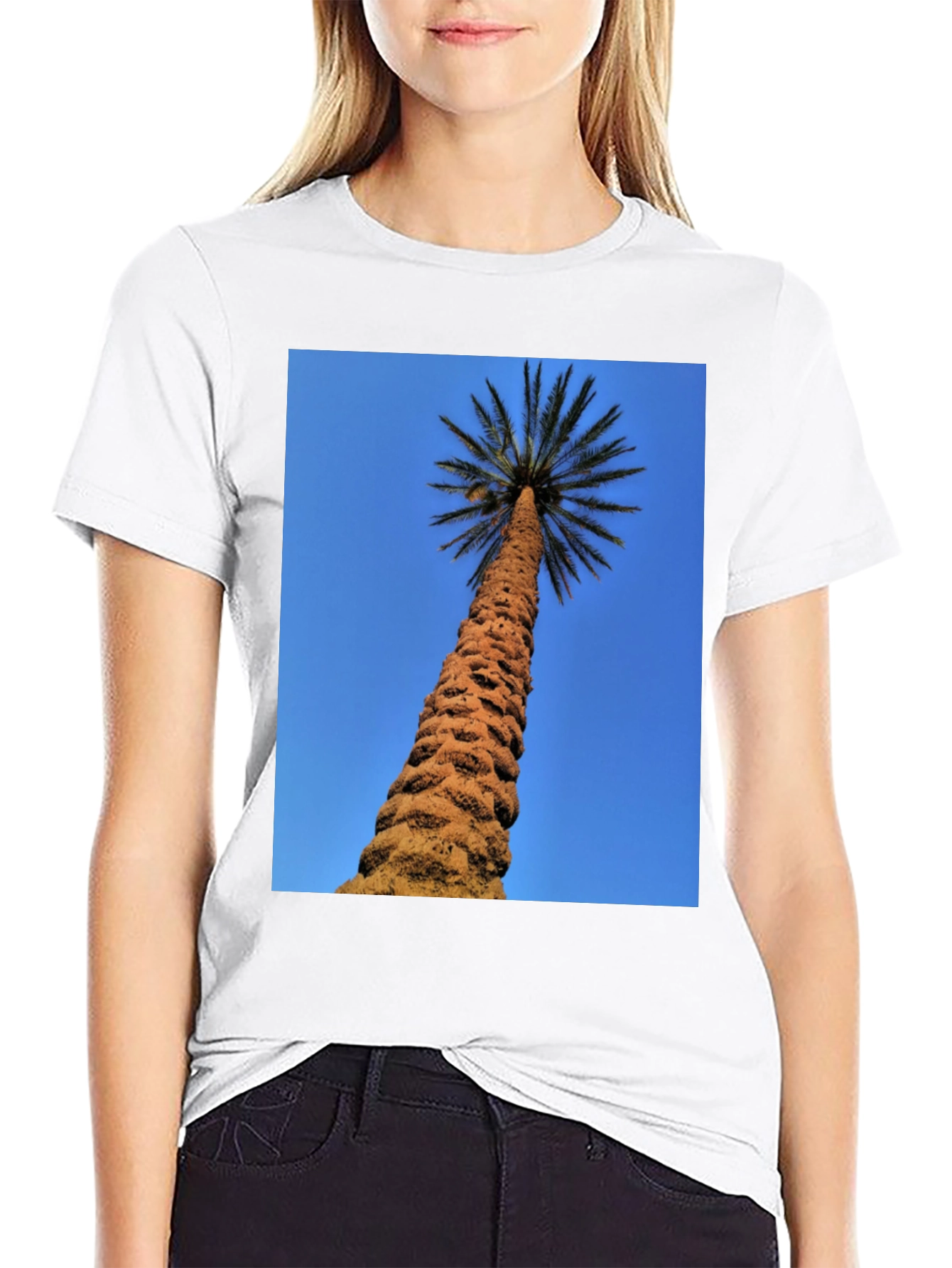 Palm Tree Graphic Black T-Shirt